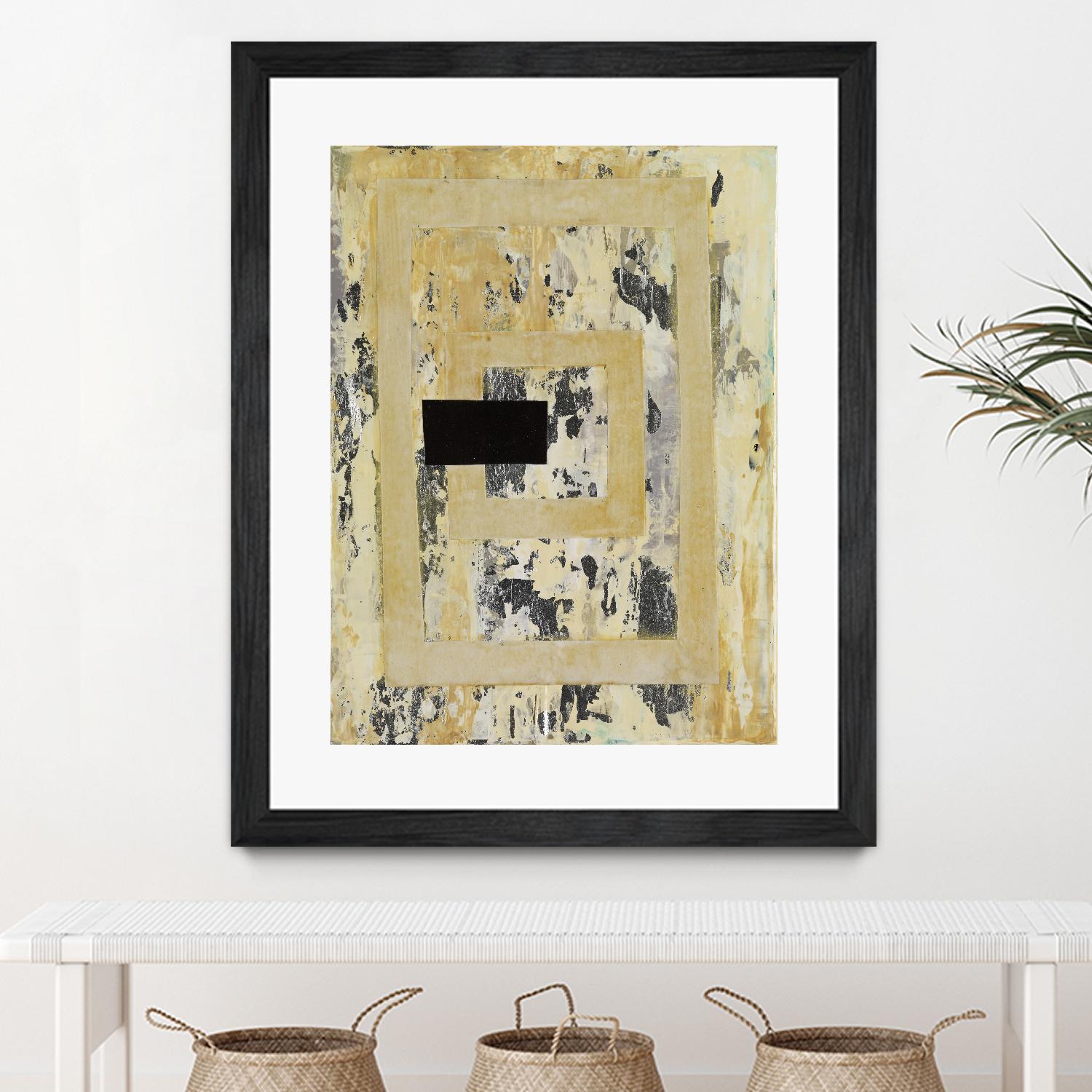 Nickels & Dimes III by Natalie Avondet on GIANT ART - yellow abstract