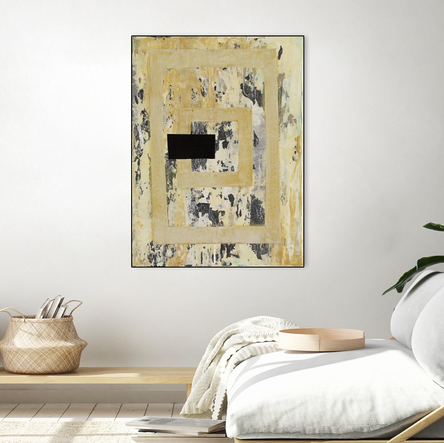 Nickels & Dimes III by Natalie Avondet on GIANT ART - yellow abstract