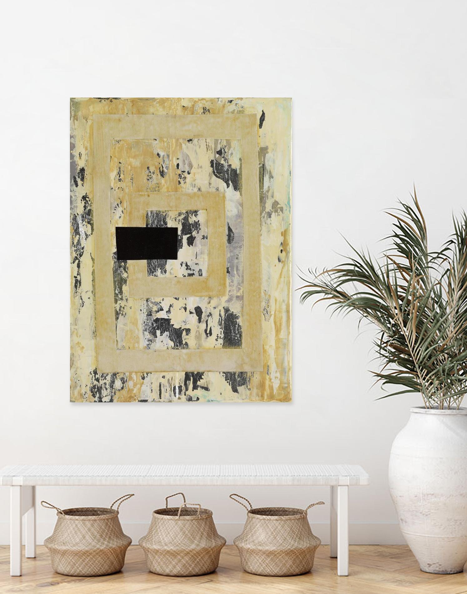 Nickels & Dimes III by Natalie Avondet on GIANT ART - yellow abstract