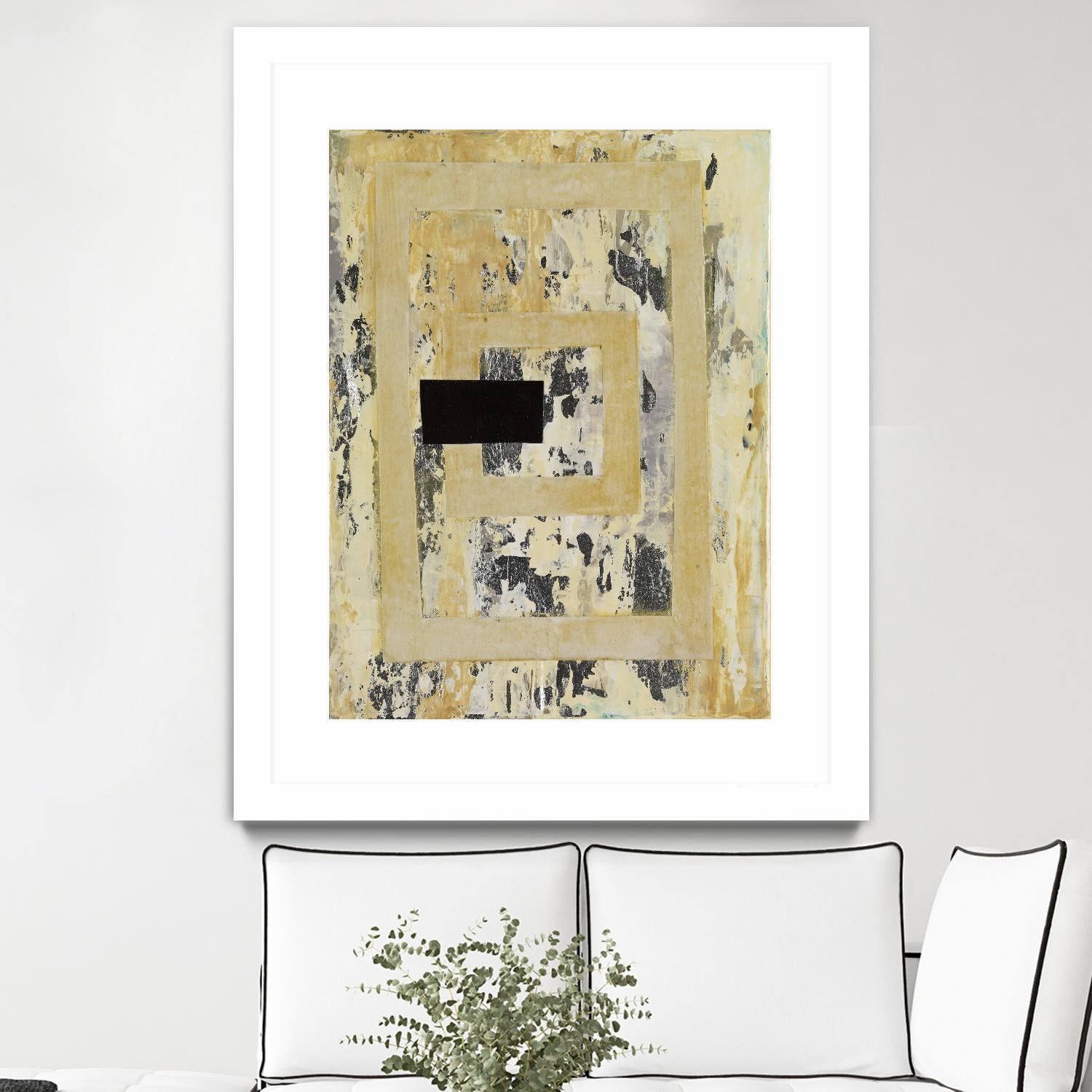 Nickels & Dimes III by Natalie Avondet on GIANT ART - yellow abstract
