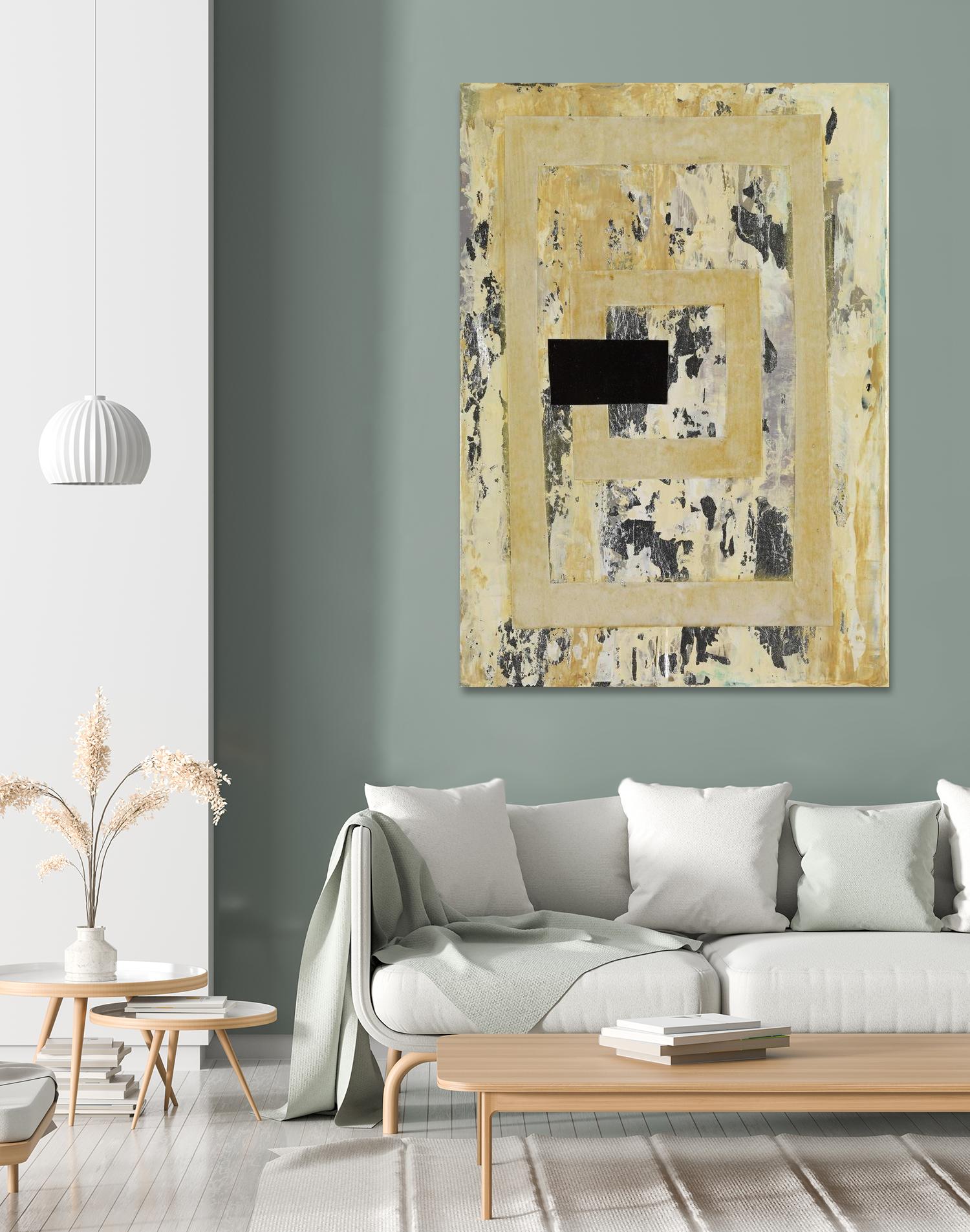 Nickels & Dimes III by Natalie Avondet on GIANT ART - yellow abstract