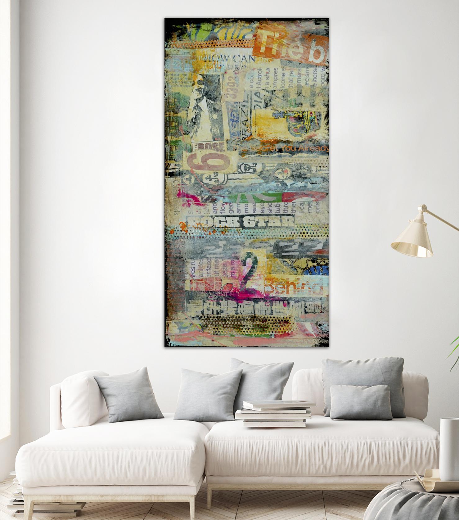 In the Mix I by Erin Ashley on GIANT ART - orange abstract