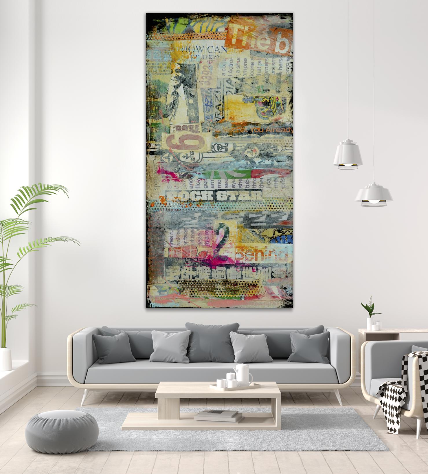 In the Mix I by Erin Ashley on GIANT ART - orange abstract