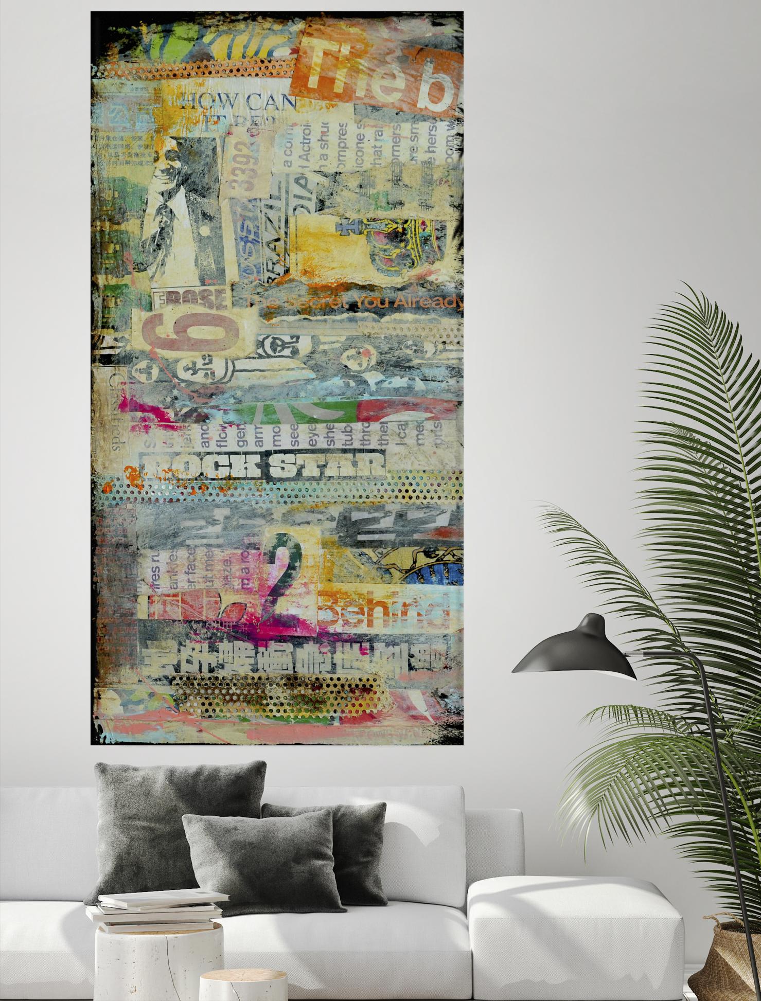 In the Mix I by Erin Ashley on GIANT ART - orange abstract