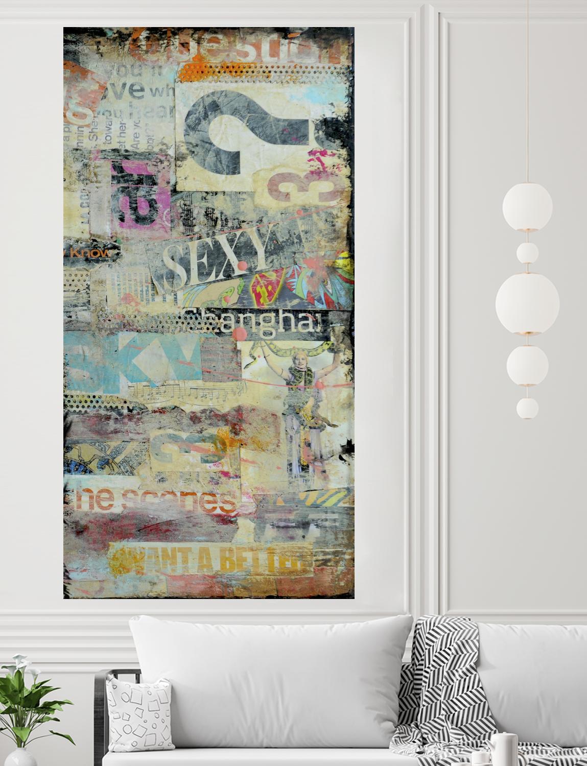 In the Mix II by Erin Ashley on GIANT ART - orange abstract