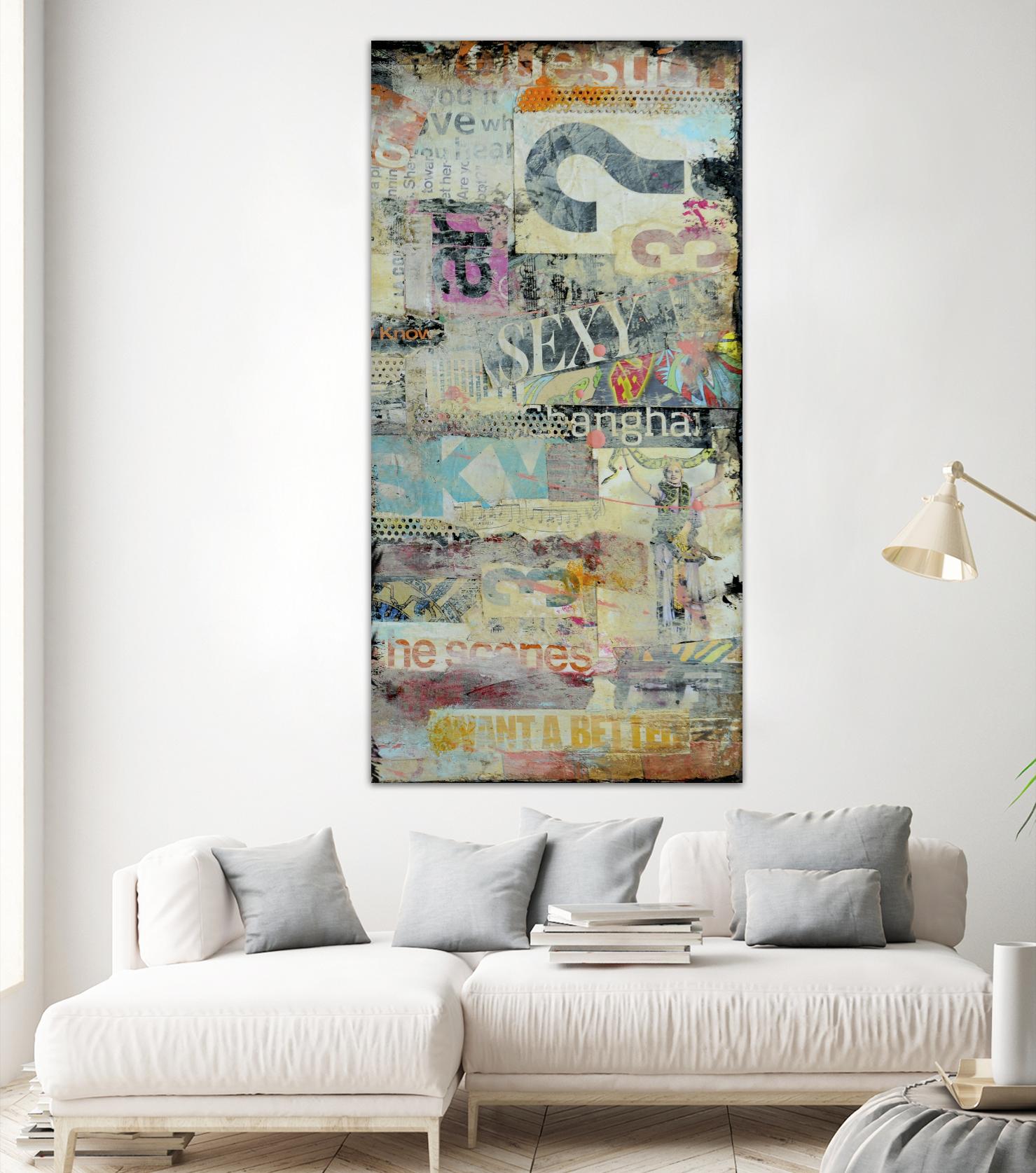 In the Mix II by Erin Ashley on GIANT ART - orange abstract