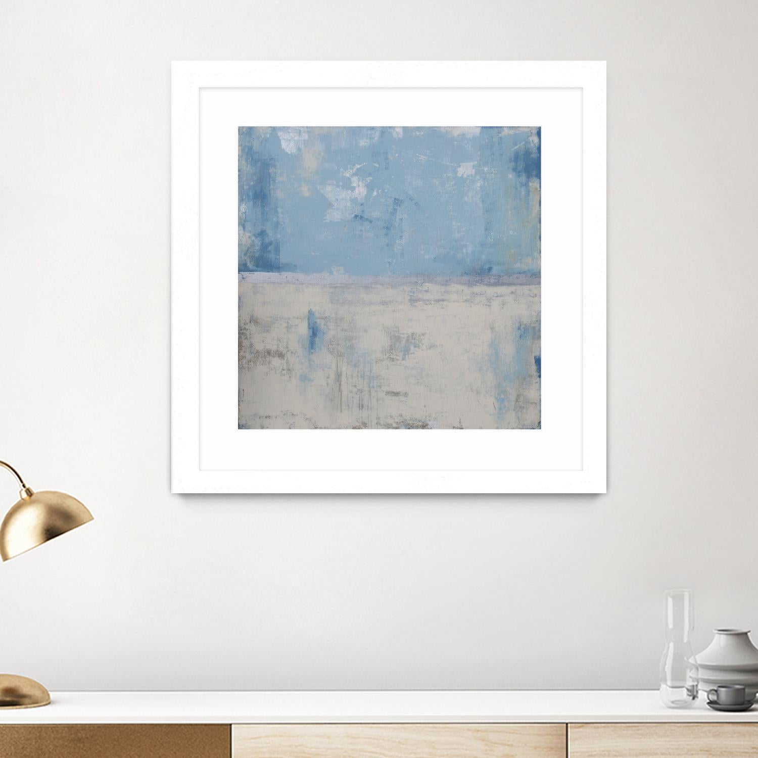 Silver Aura by Erin Ashley on GIANT ART - blue abstract