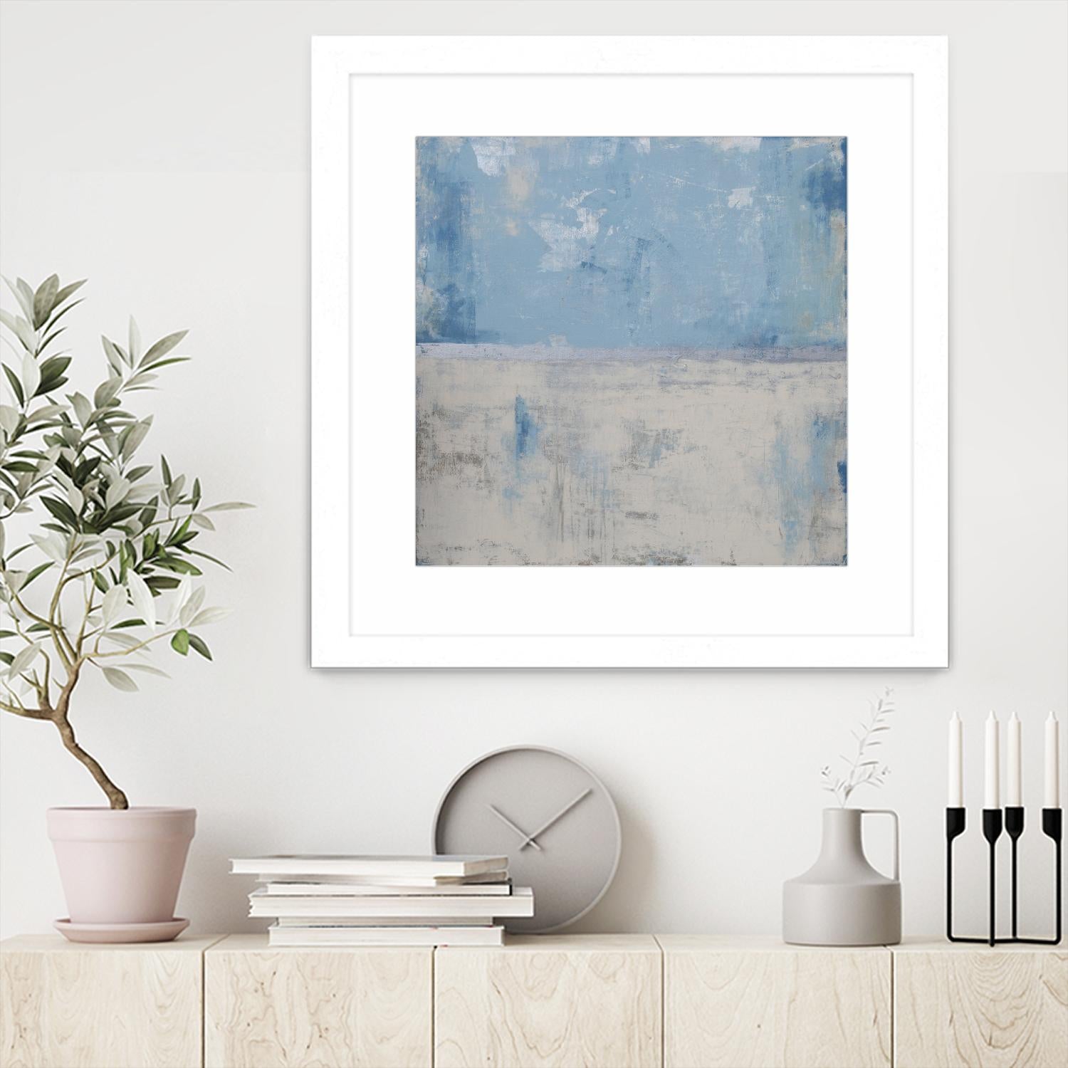Silver Aura by Erin Ashley on GIANT ART - blue abstract