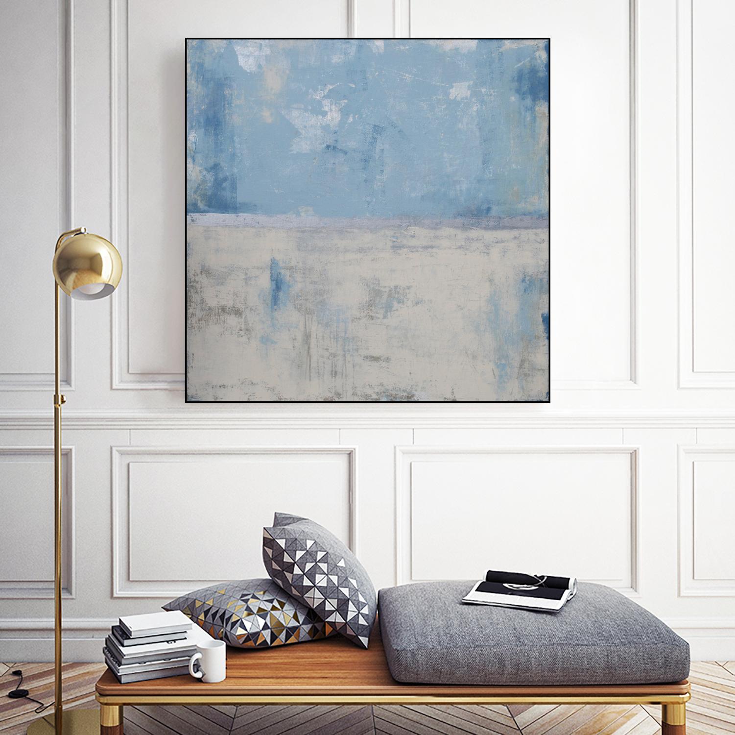 Silver Aura by Erin Ashley on GIANT ART - blue abstract