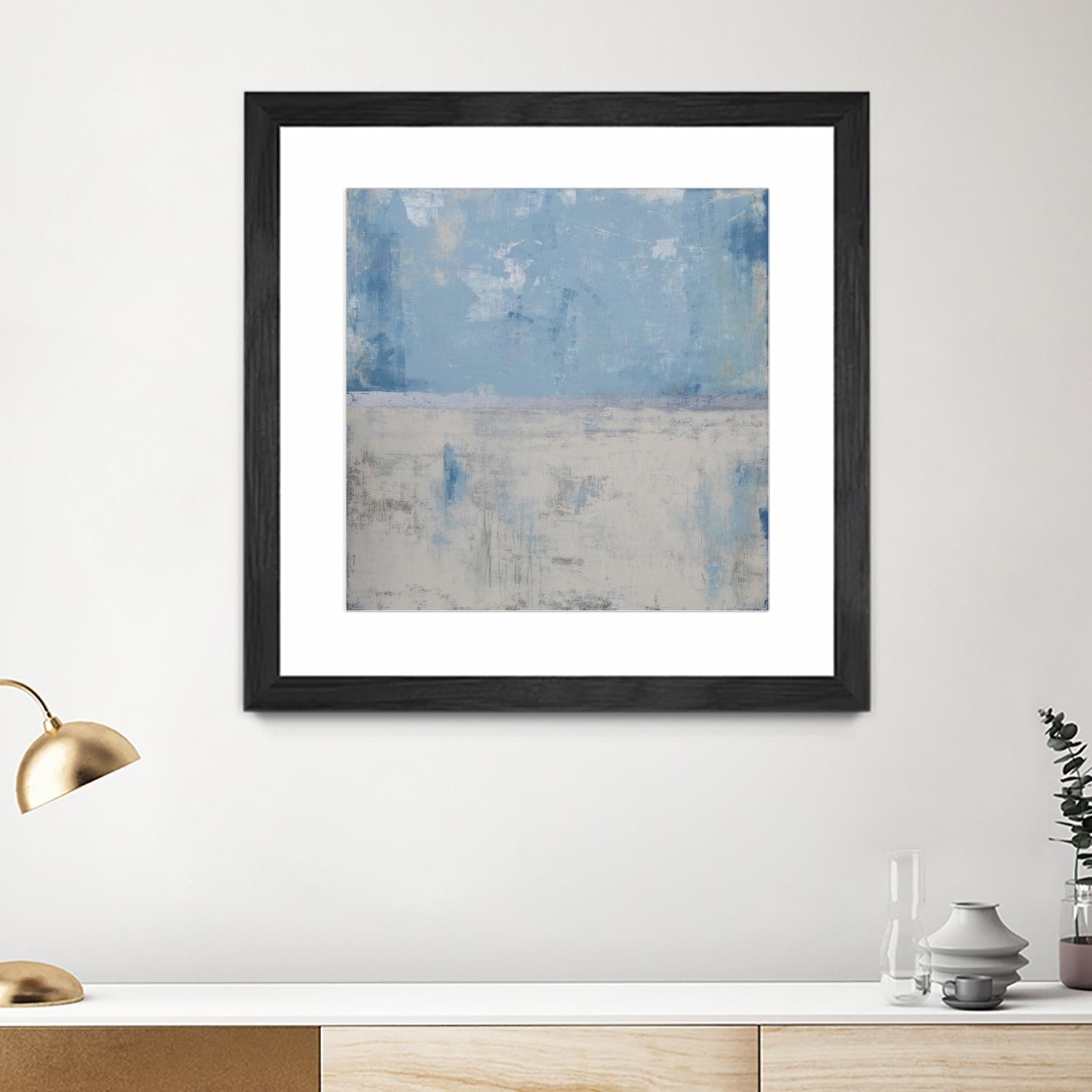 Silver Aura by Erin Ashley on GIANT ART - blue abstract