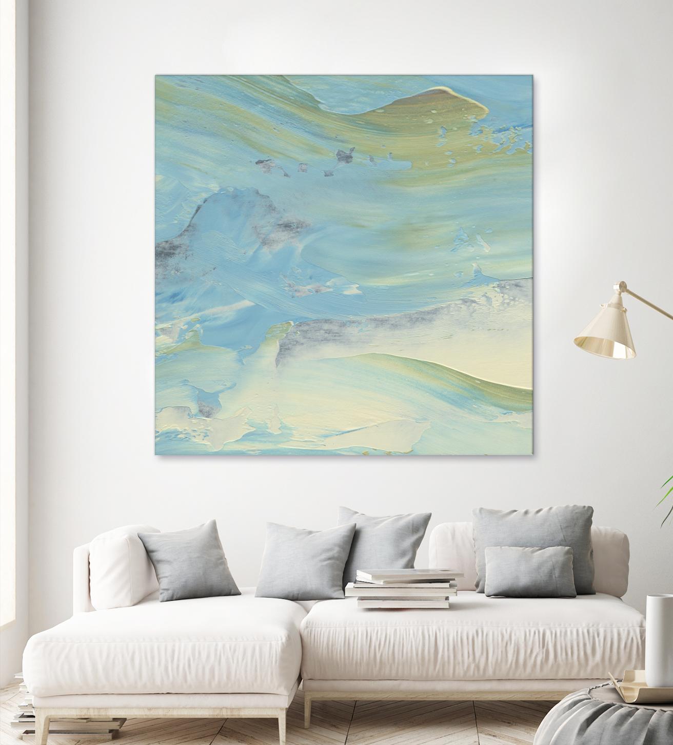 Waters Edge III by Alicia Ludwig on GIANT ART - green abstract