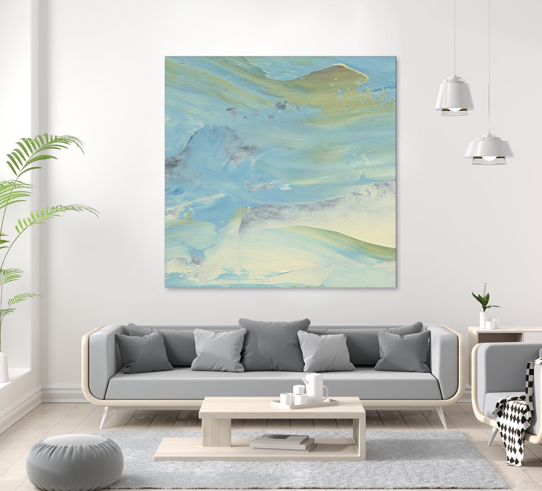 Waters Edge III by Alicia Ludwig on GIANT ART - green abstract