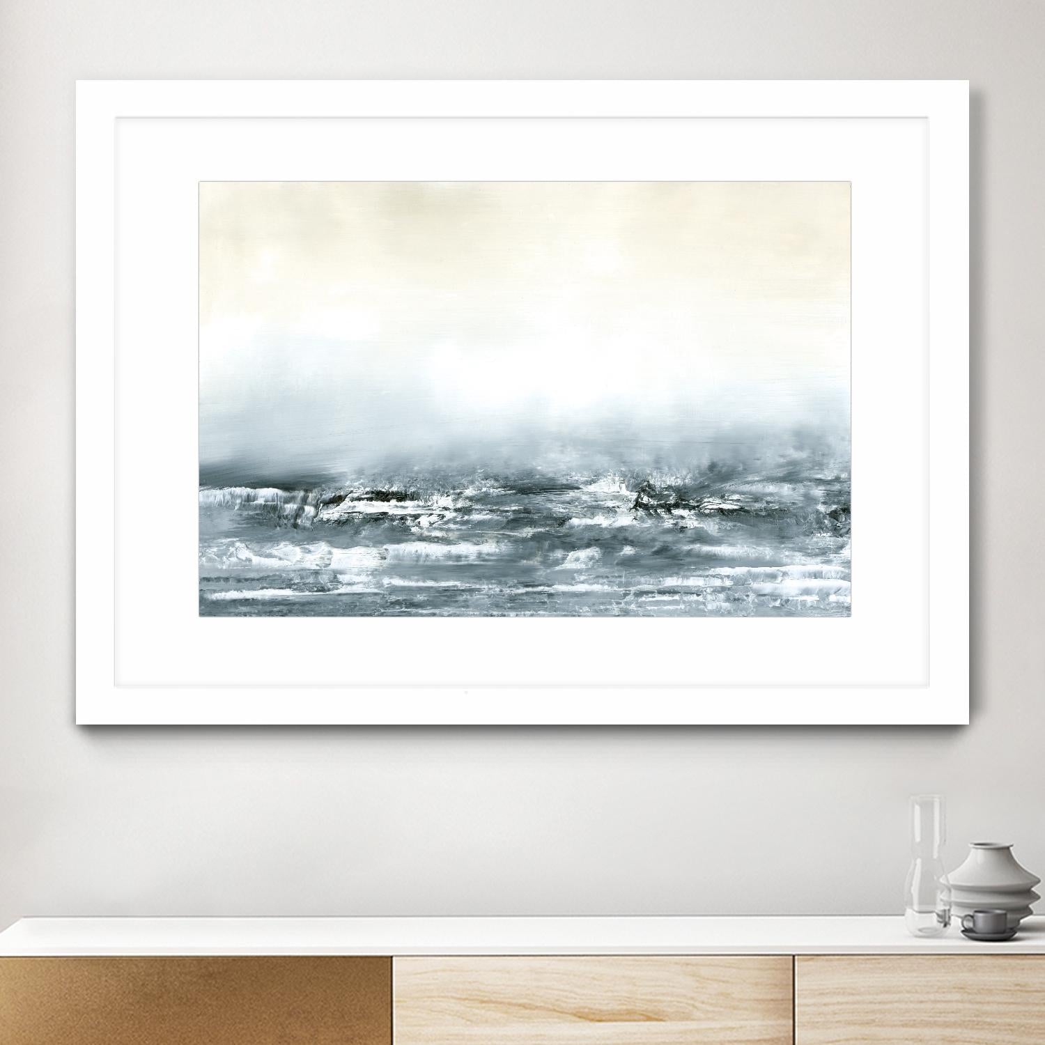 Sea View V by Sharon Gordon on GIANT ART - blue costal