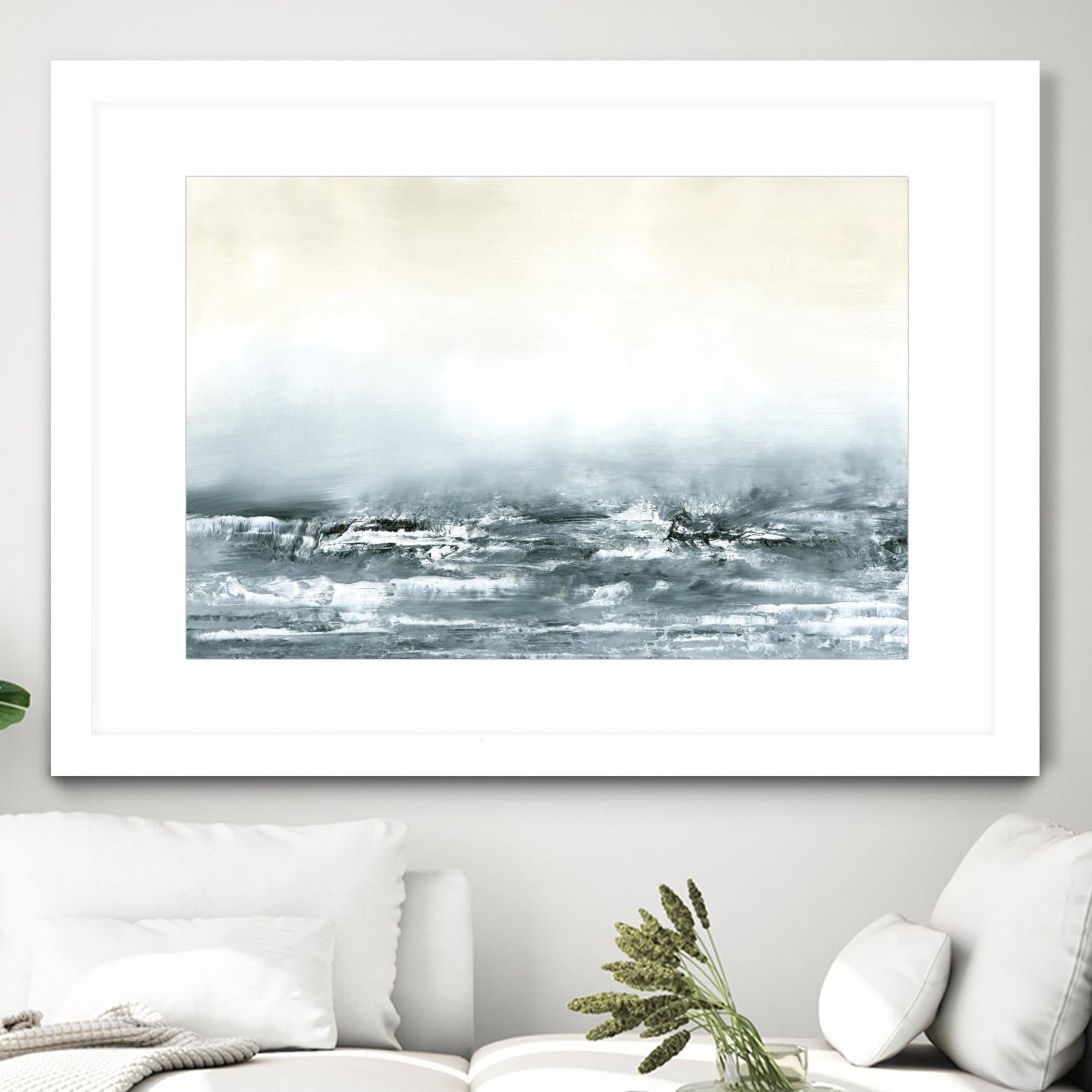 Sea View V by Sharon Gordon on GIANT ART - blue costal