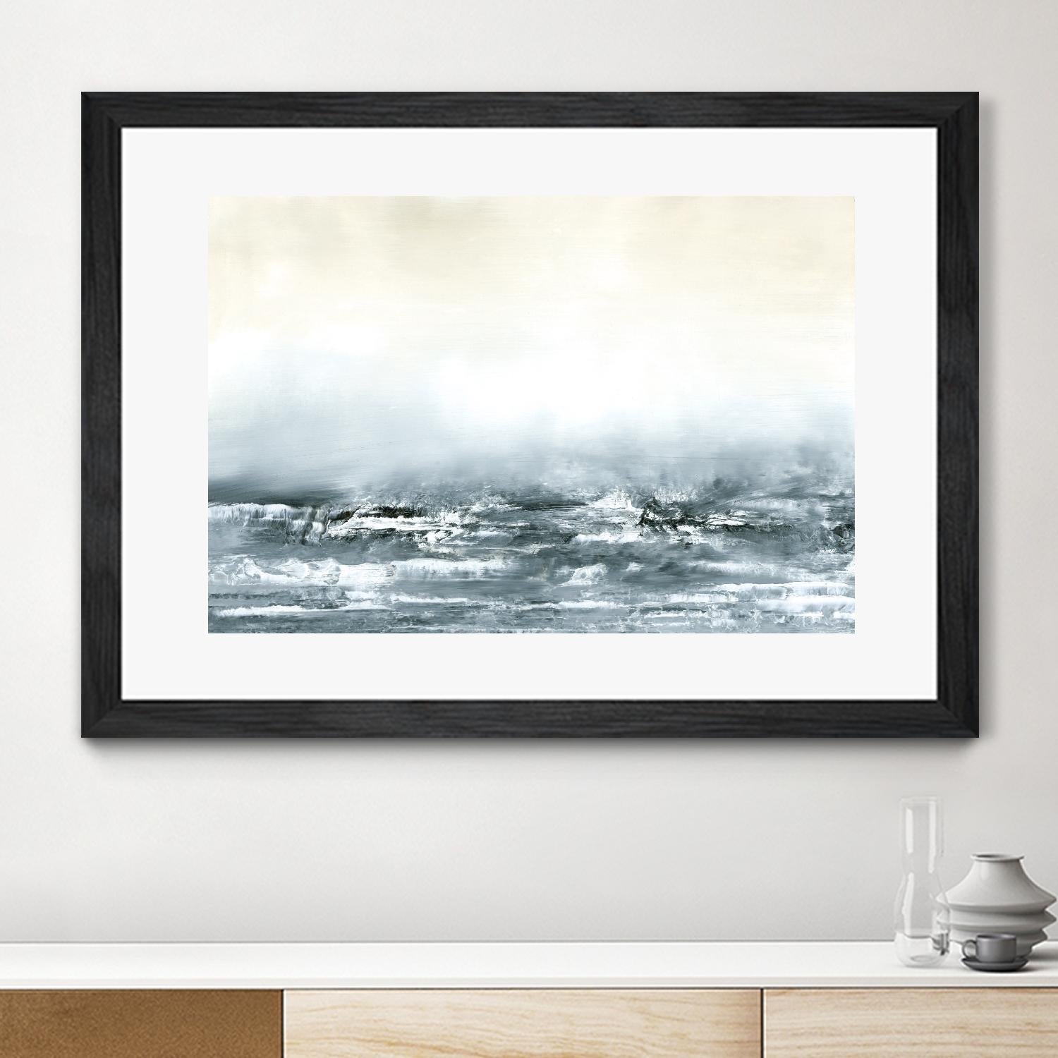 Sea View V by Sharon Gordon on GIANT ART - blue costal