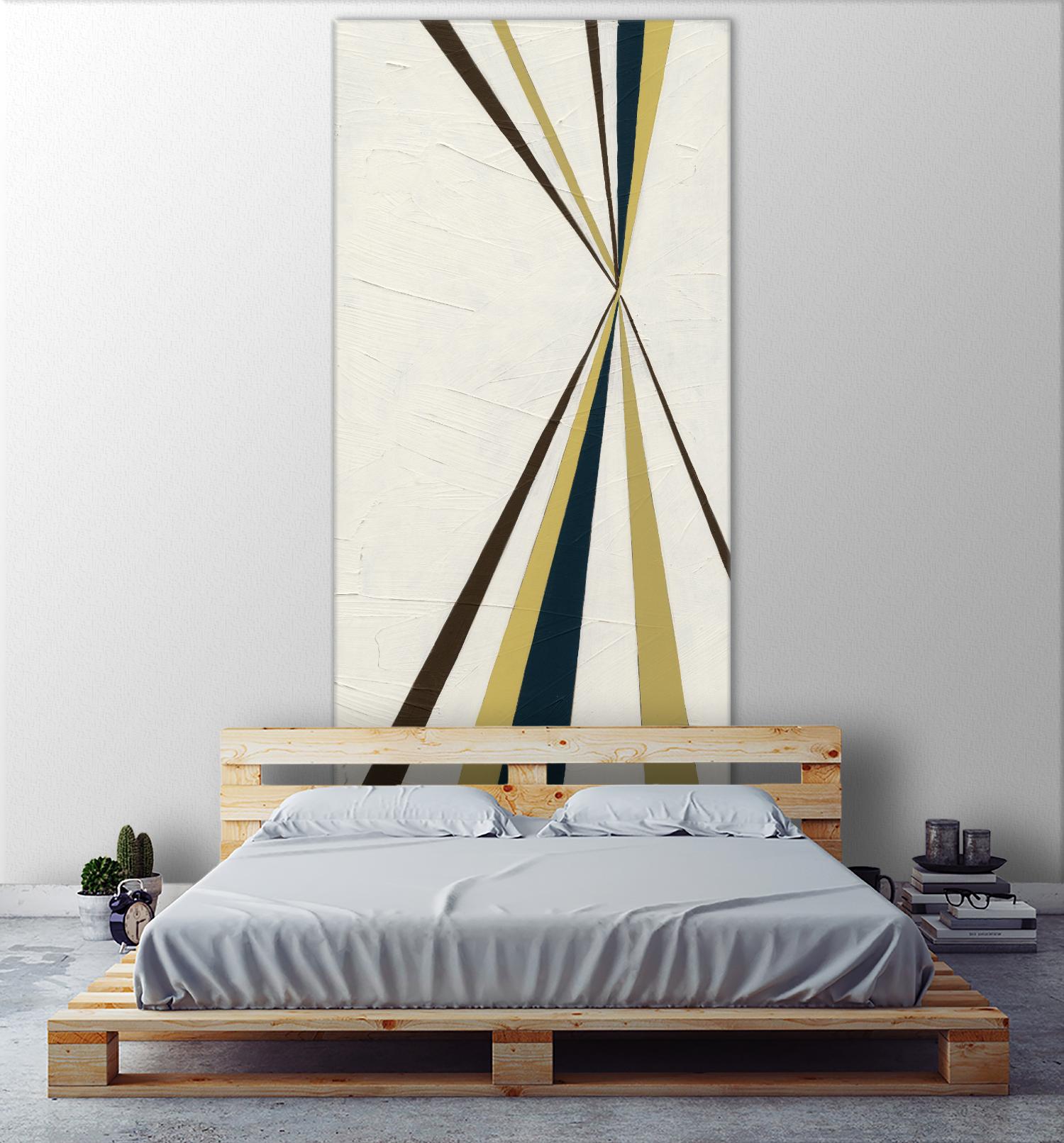 Vanishing Point I by June Erica Vess on GIANT ART - beige abstract