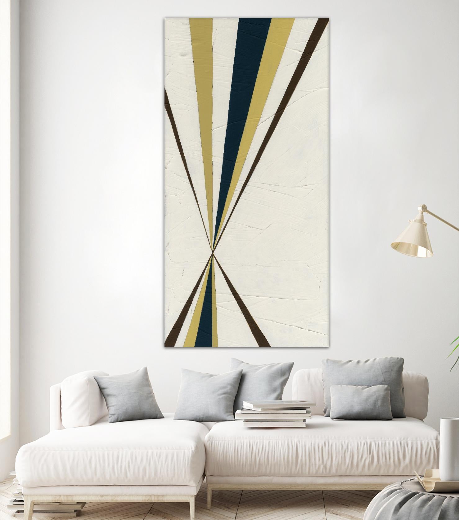 Vanishing Point II by June Erica Vess on GIANT ART - beige abstract geometrical