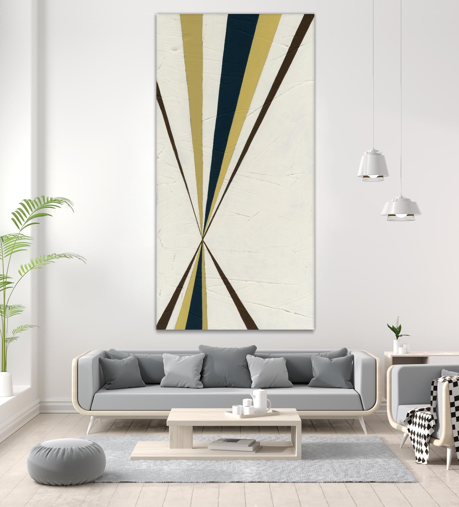 Vanishing Point II by June Erica Vess on GIANT ART - beige abstract geometrical