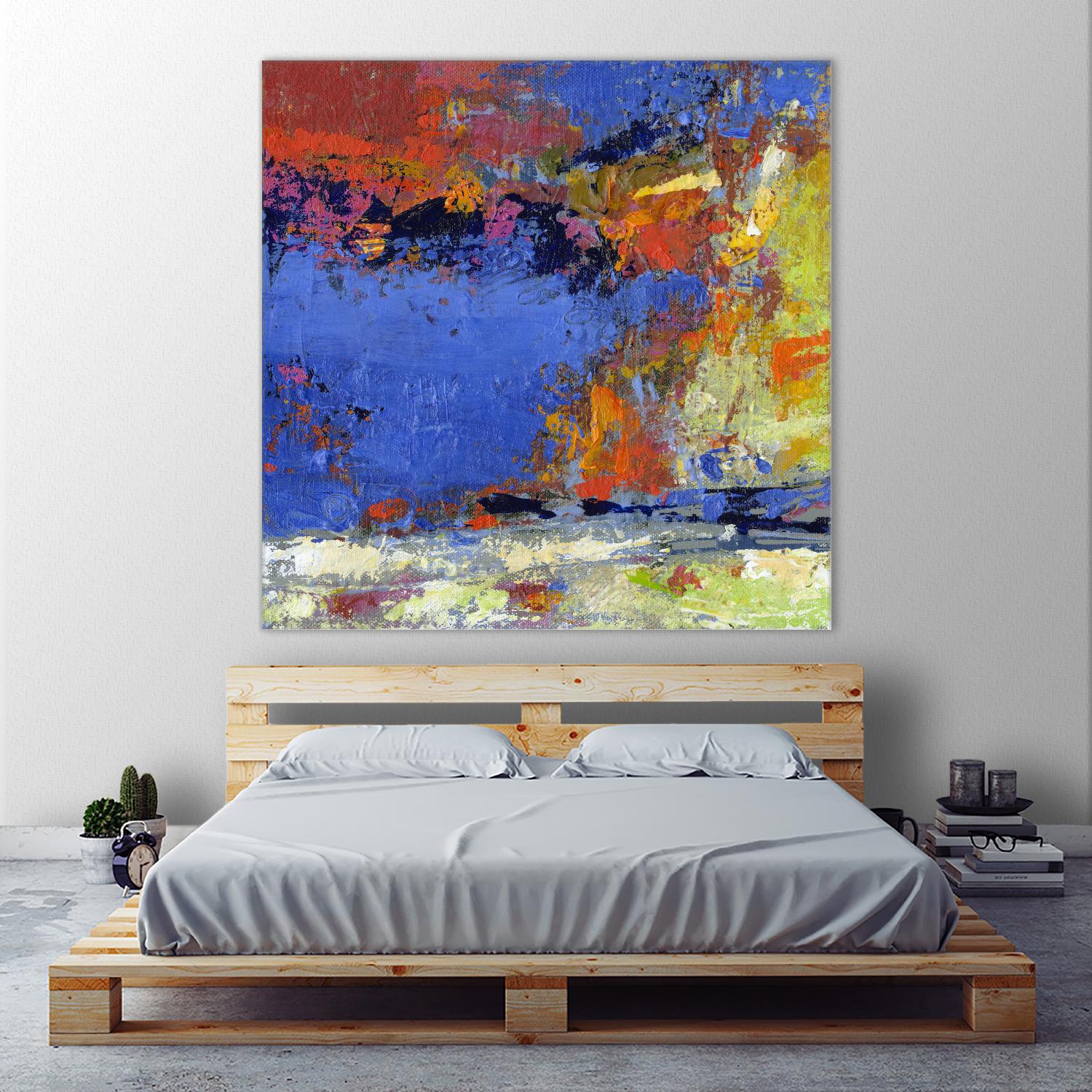 New England Autumn by Janet Bothne on GIANT ART - blue abstract