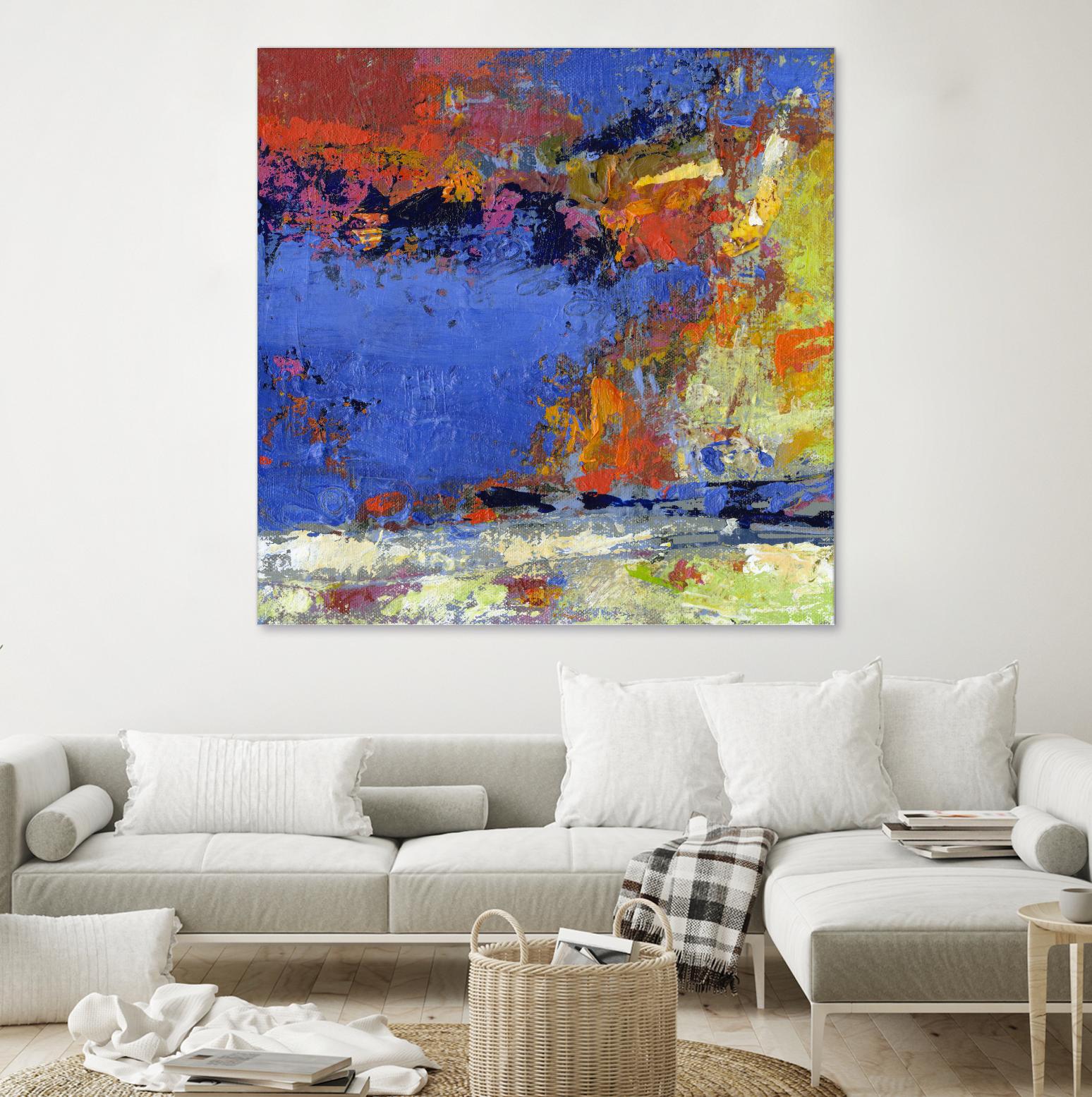 New England Autumn by Janet Bothne on GIANT ART - blue abstract