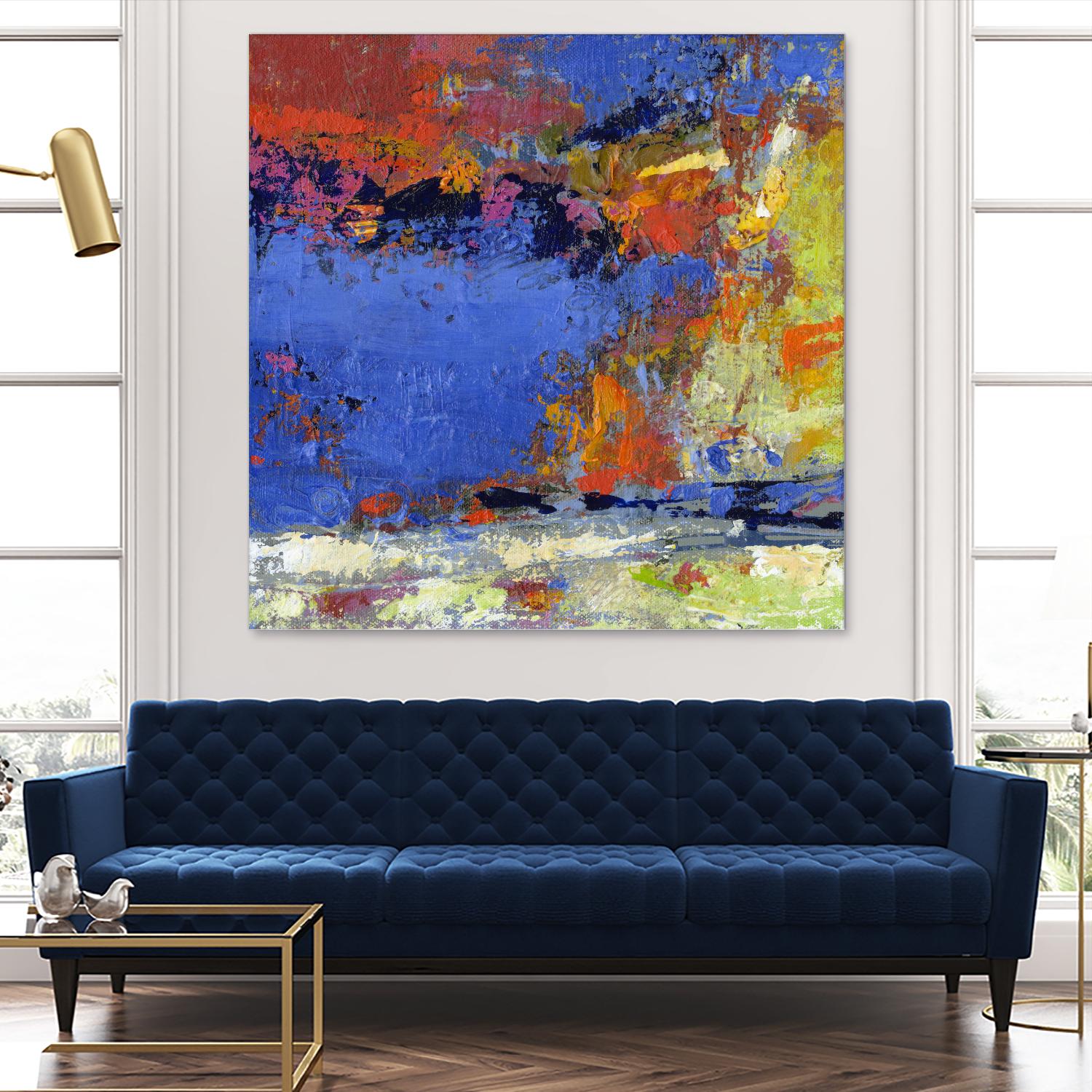 New England Autumn by Janet Bothne on GIANT ART - blue abstract