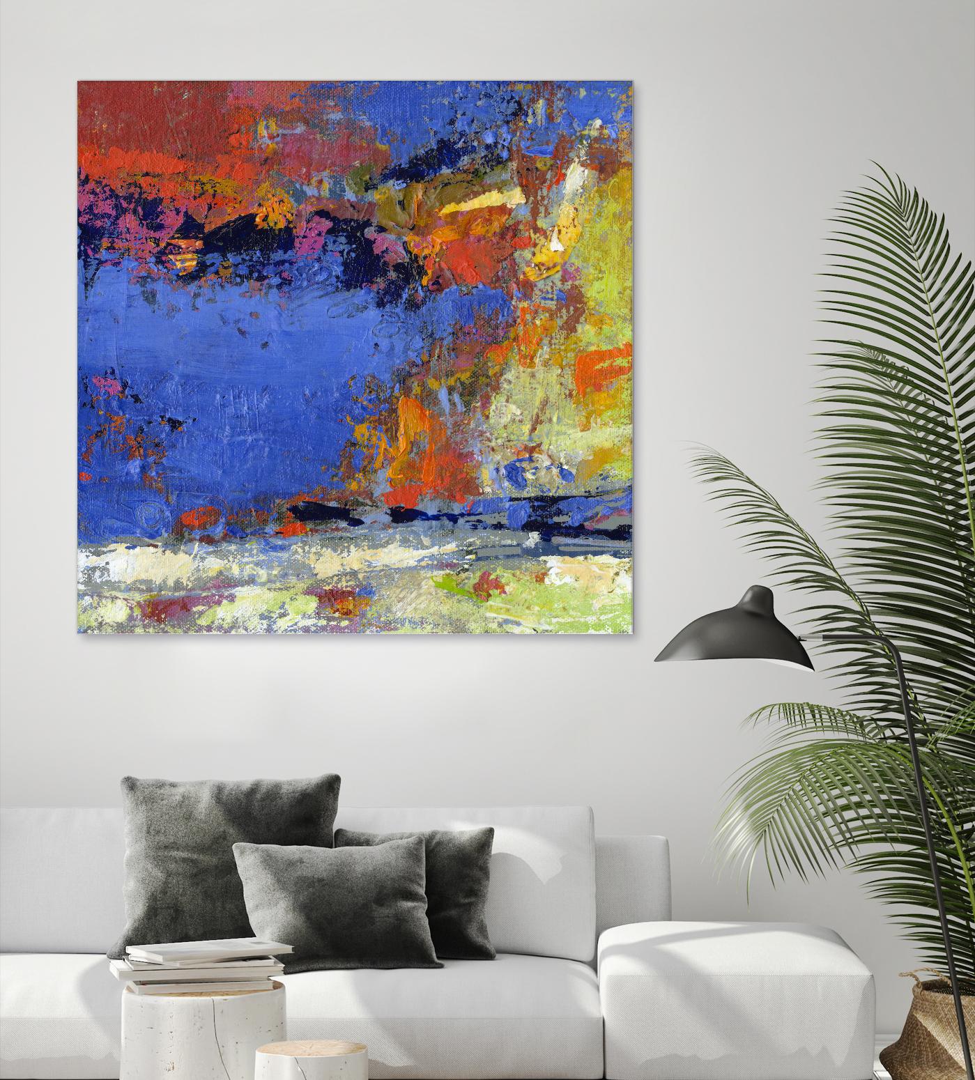 New England Autumn by Janet Bothne on GIANT ART - blue abstract