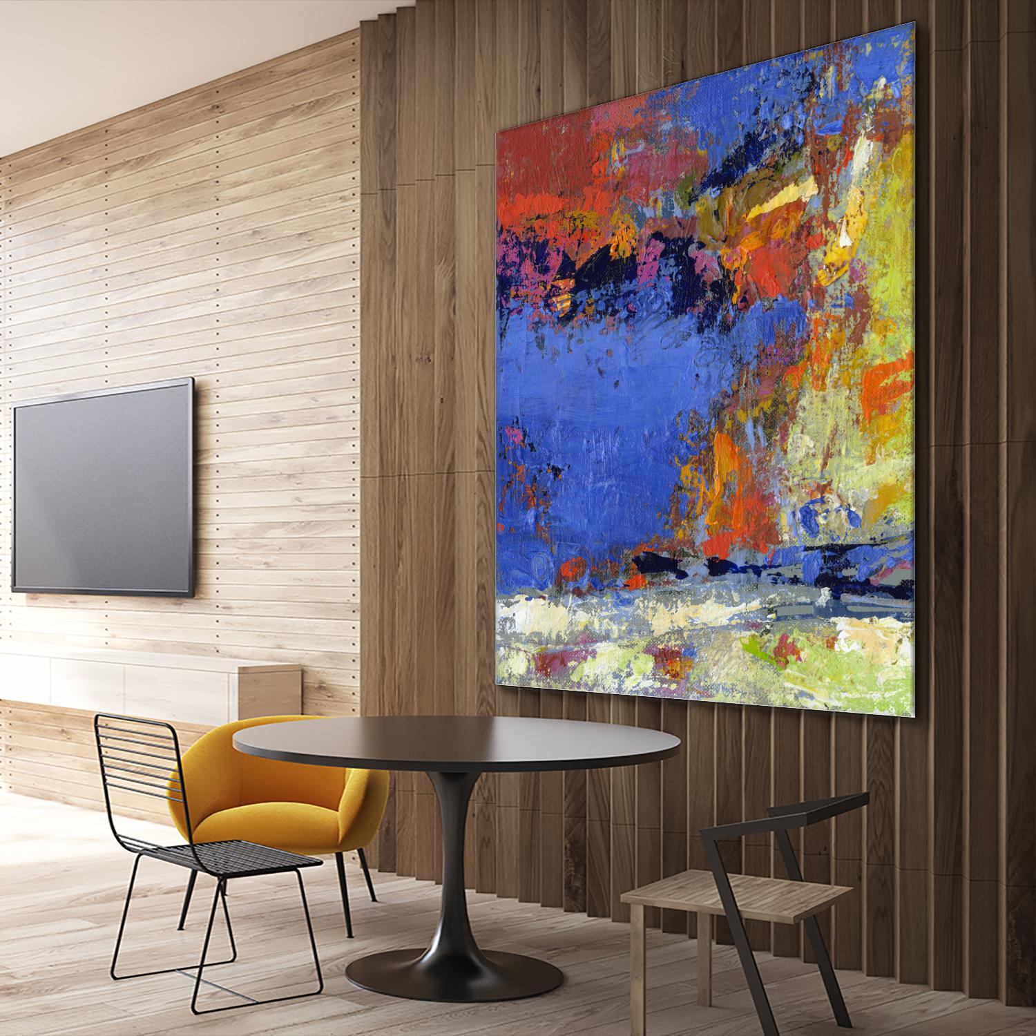 New England Autumn by Janet Bothne on GIANT ART - blue abstract