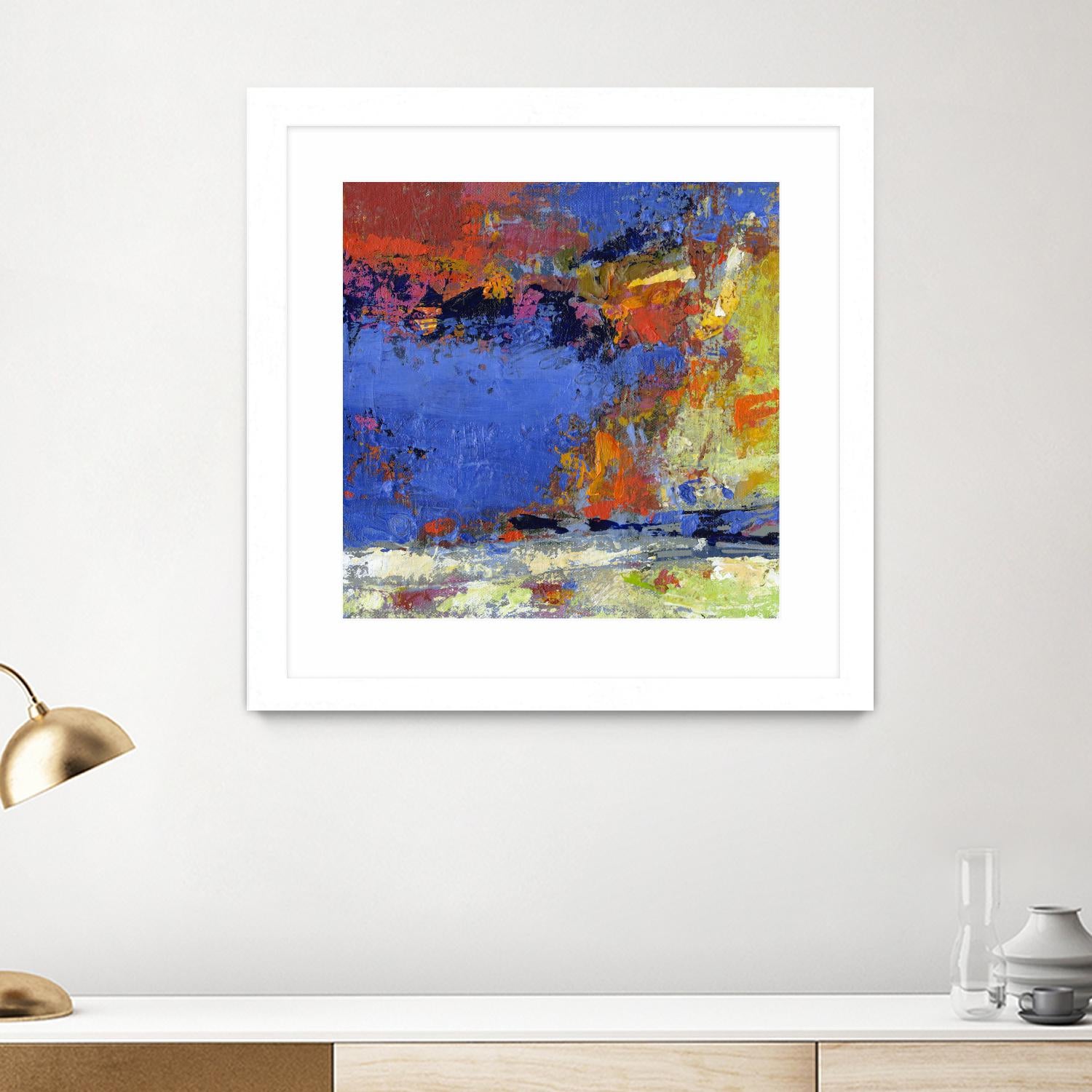 New England Autumn by Janet Bothne on GIANT ART - blue abstract