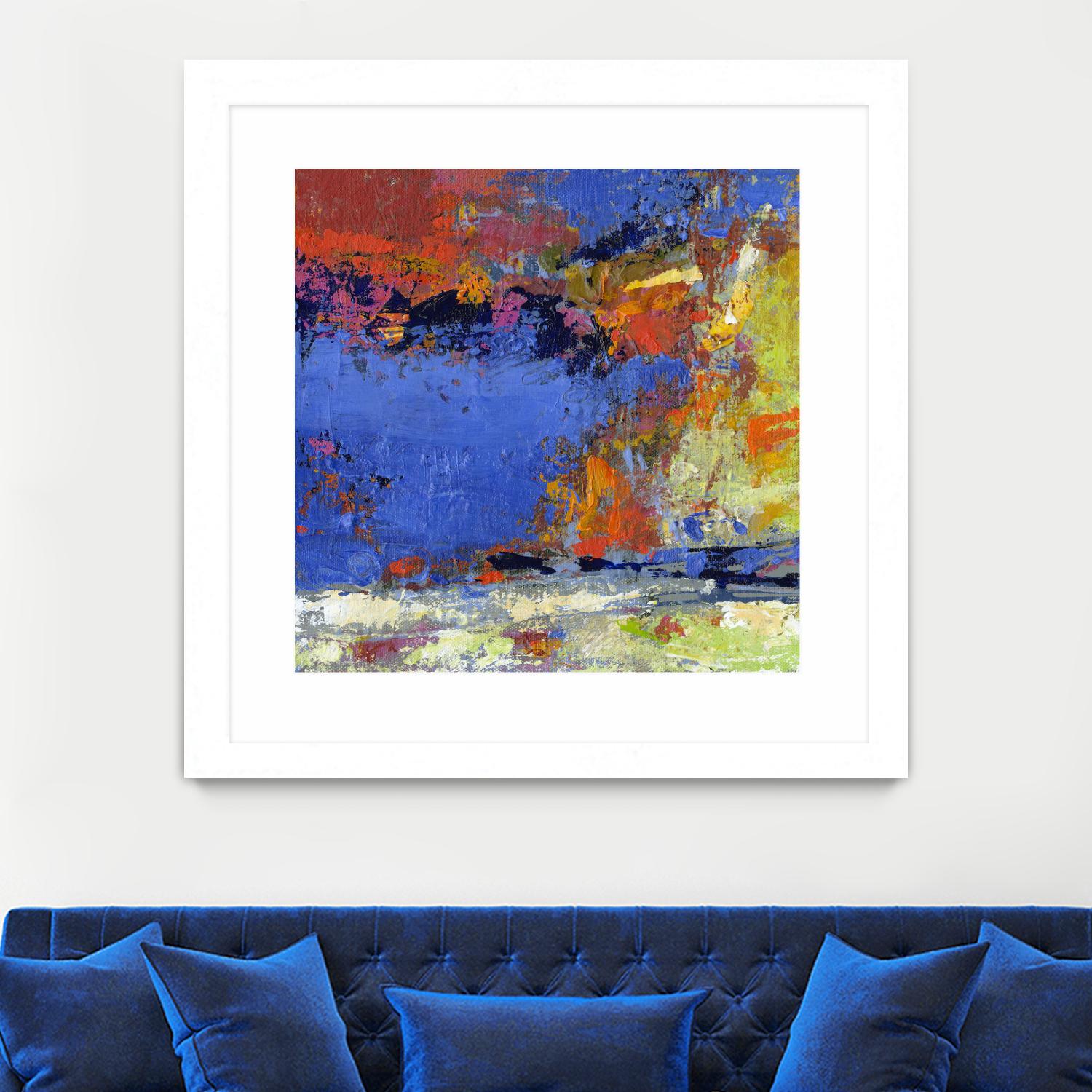 New England Autumn by Janet Bothne on GIANT ART - blue abstract