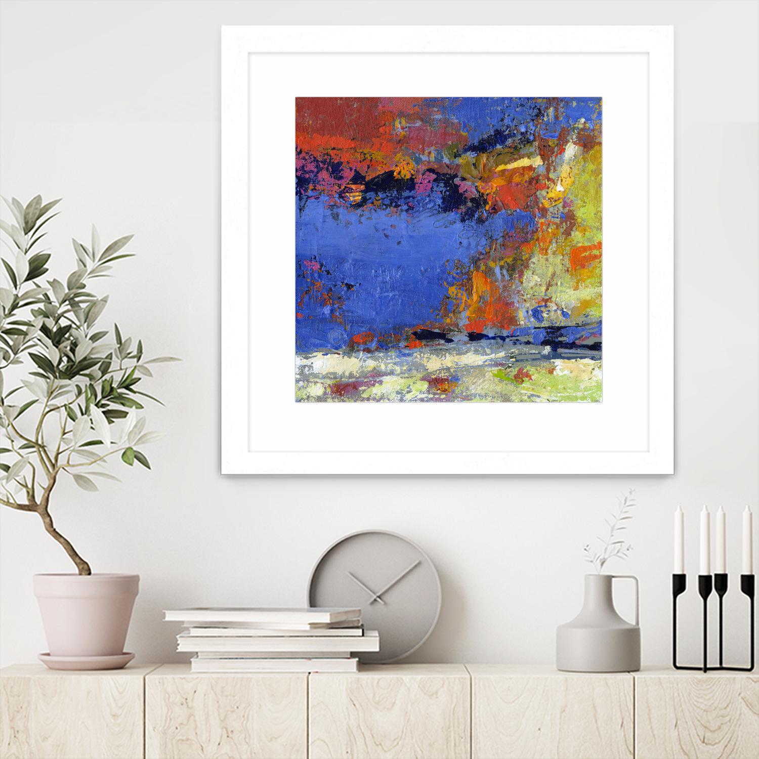New England Autumn by Janet Bothne on GIANT ART - blue abstract