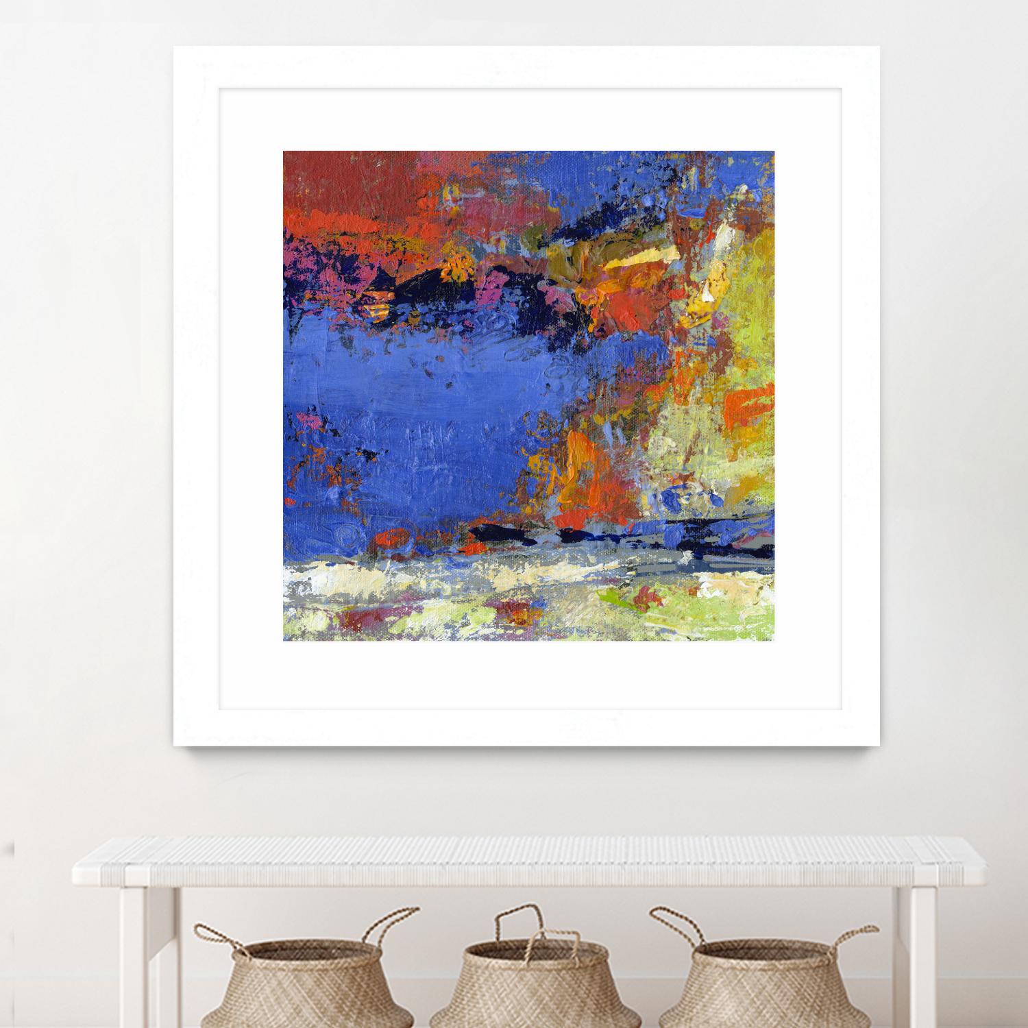 New England Autumn by Janet Bothne on GIANT ART - blue abstract