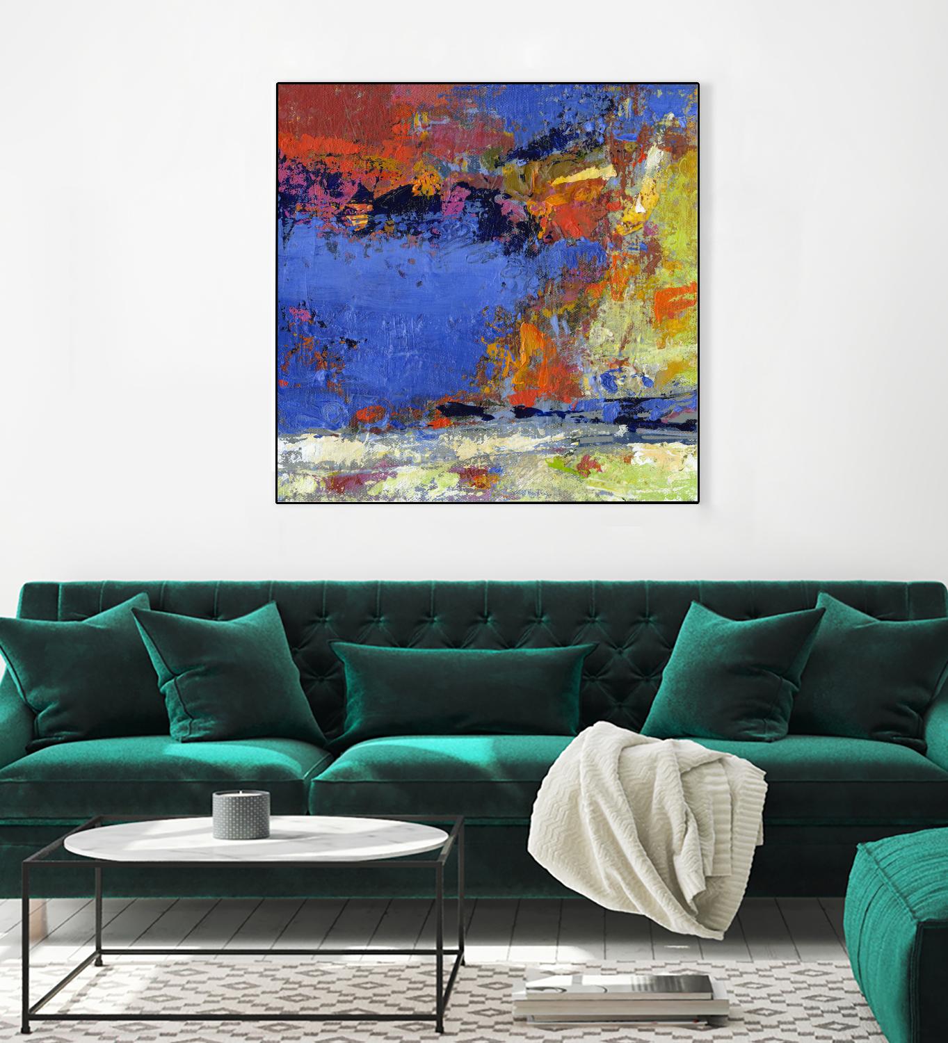 New England Autumn by Janet Bothne on GIANT ART - blue abstract