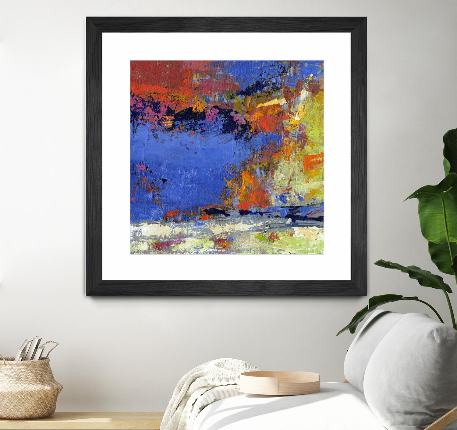 New England Autumn by Janet Bothne on GIANT ART - blue abstract