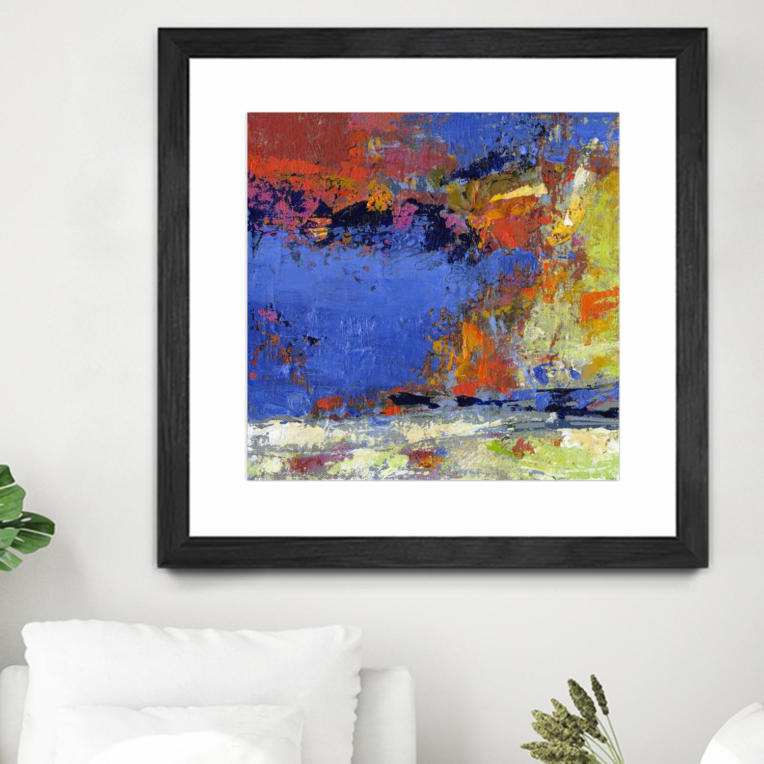 New England Autumn by Janet Bothne on GIANT ART - blue abstract