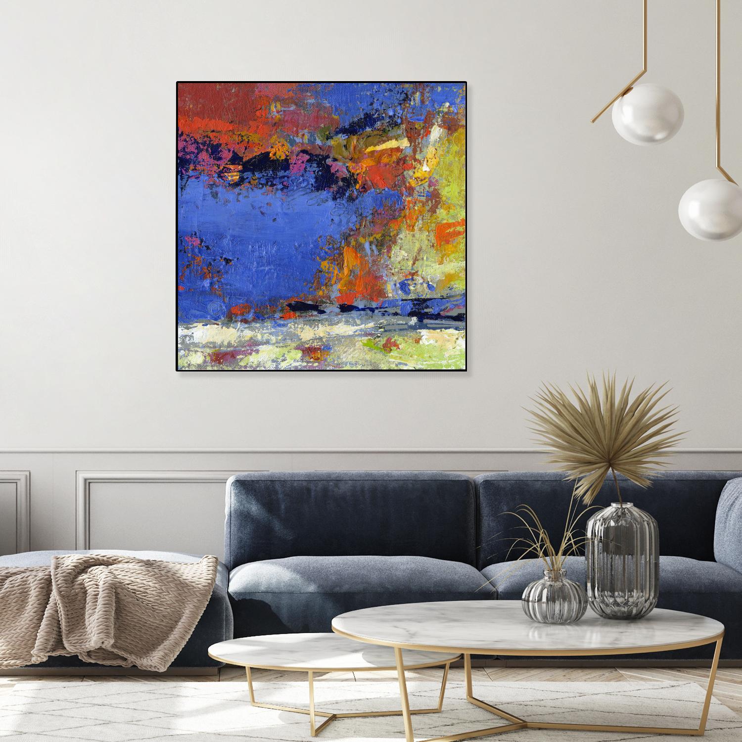 New England Autumn by Janet Bothne on GIANT ART - blue abstract