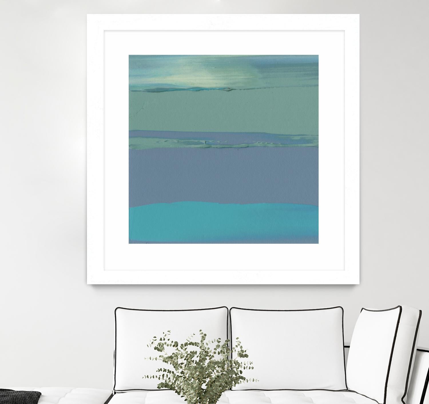 Blue Coast II by Sharon Gordon on GIANT ART - green abstract