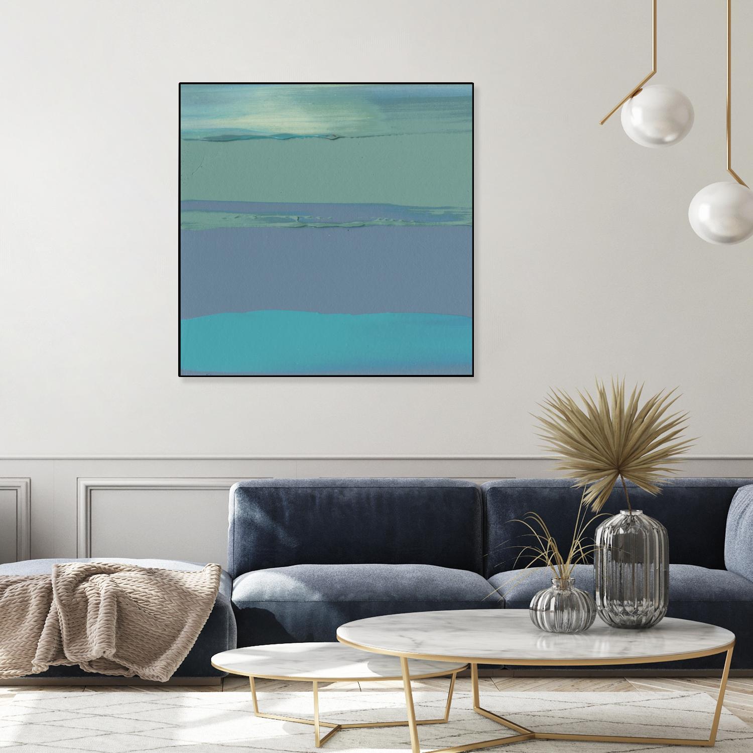 Blue Coast II by Sharon Gordon on GIANT ART - green abstract