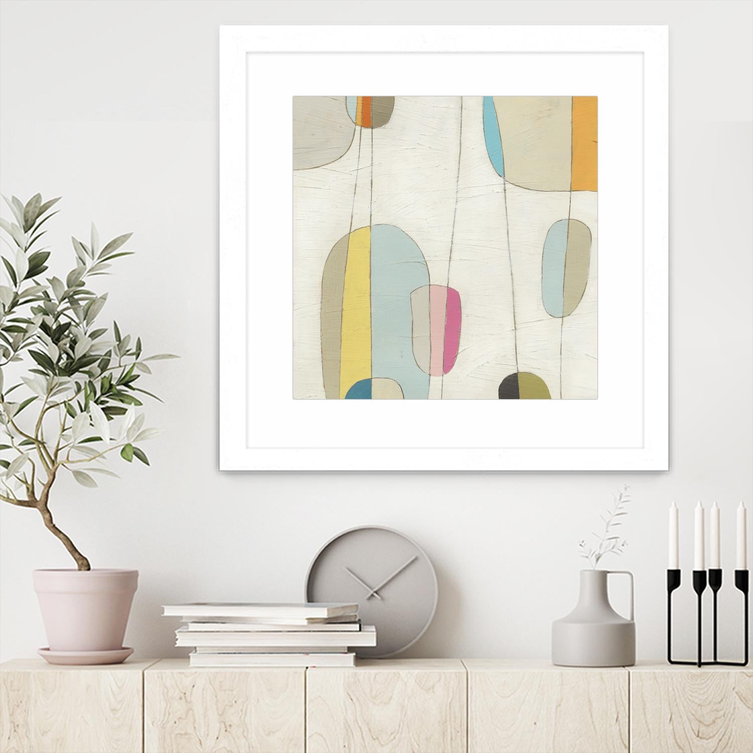 Molecular Motion IV by June Erica Vess on GIANT ART - beige shapes