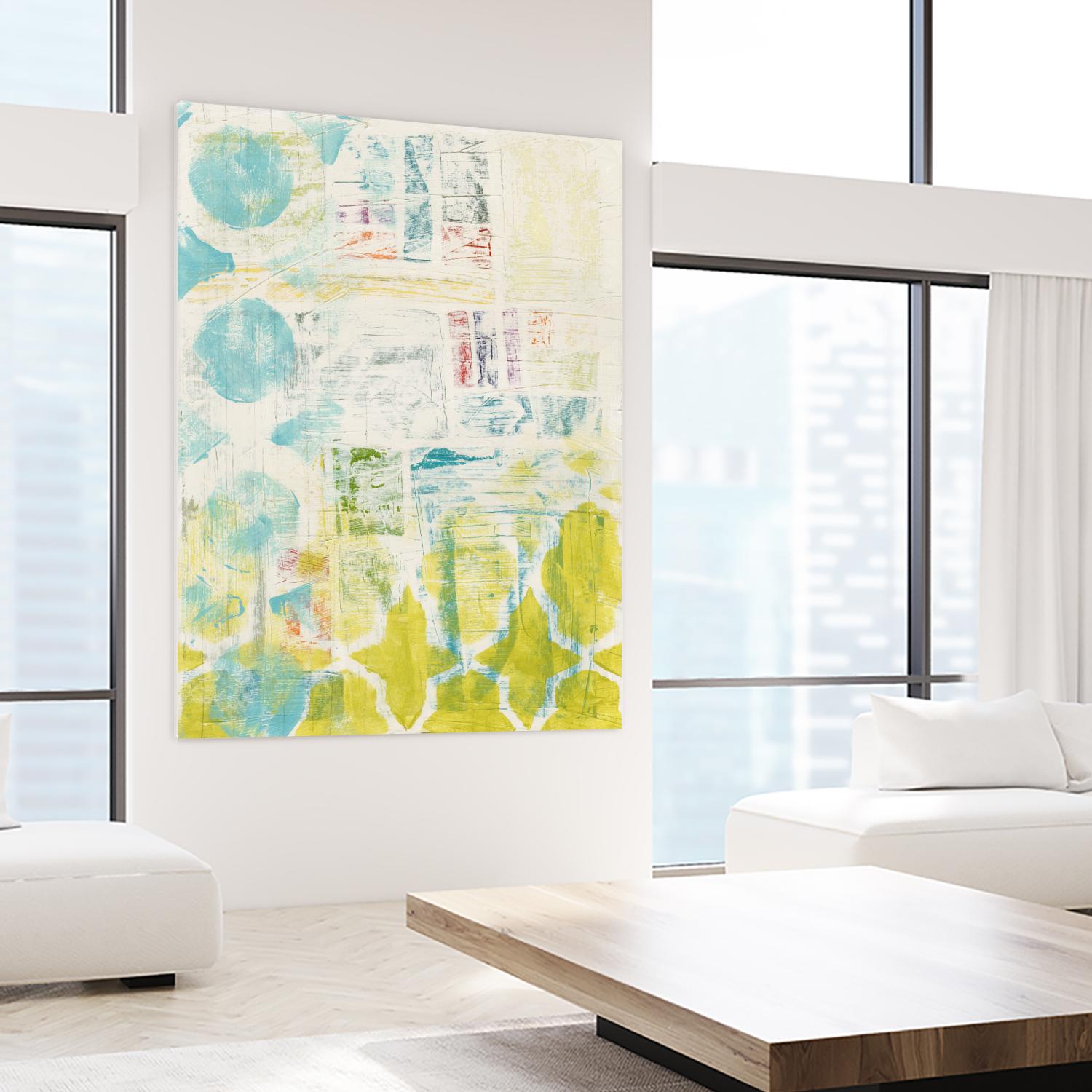 Lattice Progression I by June Erica Vess on GIANT ART - green abstract