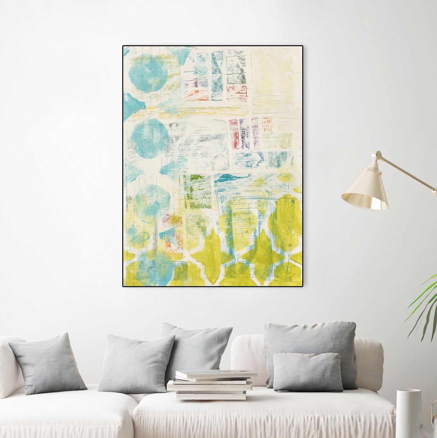 Lattice Progression I by June Erica Vess on GIANT ART - green abstract