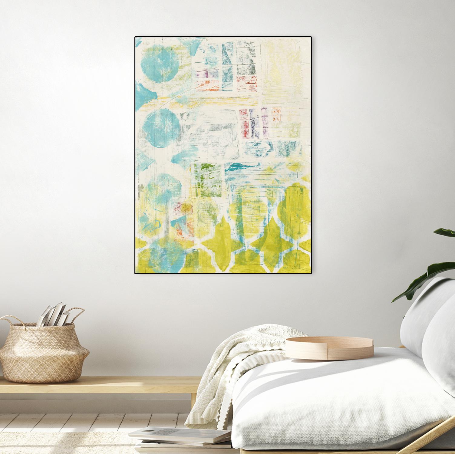 Lattice Progression I by June Erica Vess on GIANT ART - green abstract