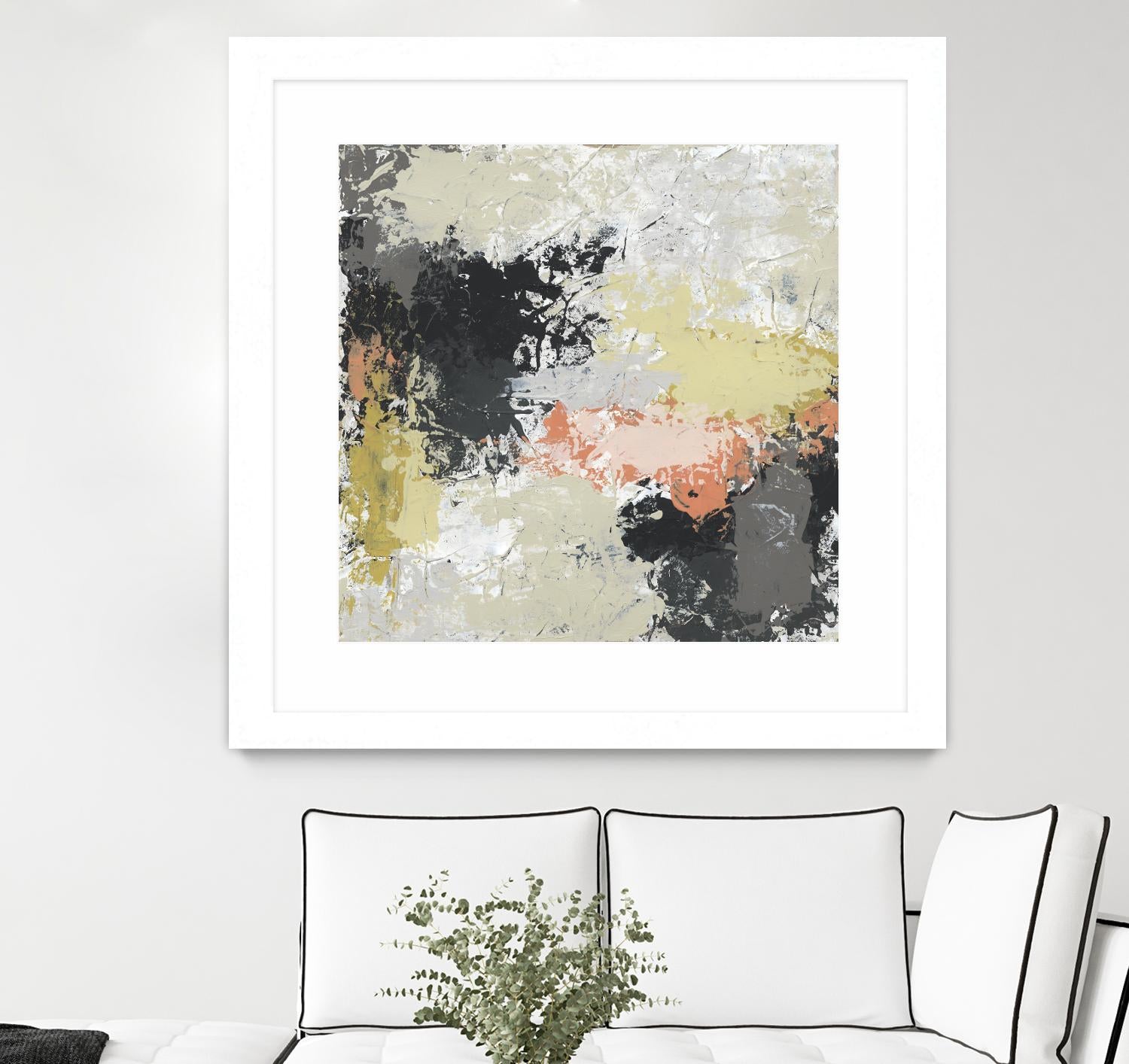 Gossamer Cloud II by June Erica Vess on GIANT ART - yellow abstract