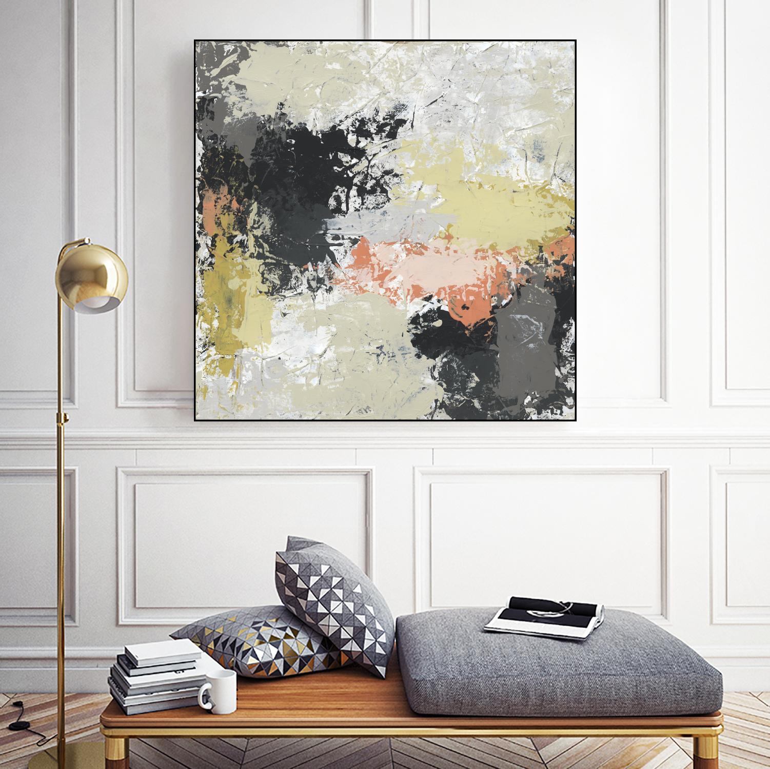 Gossamer Cloud II by June Erica Vess on GIANT ART - yellow abstract