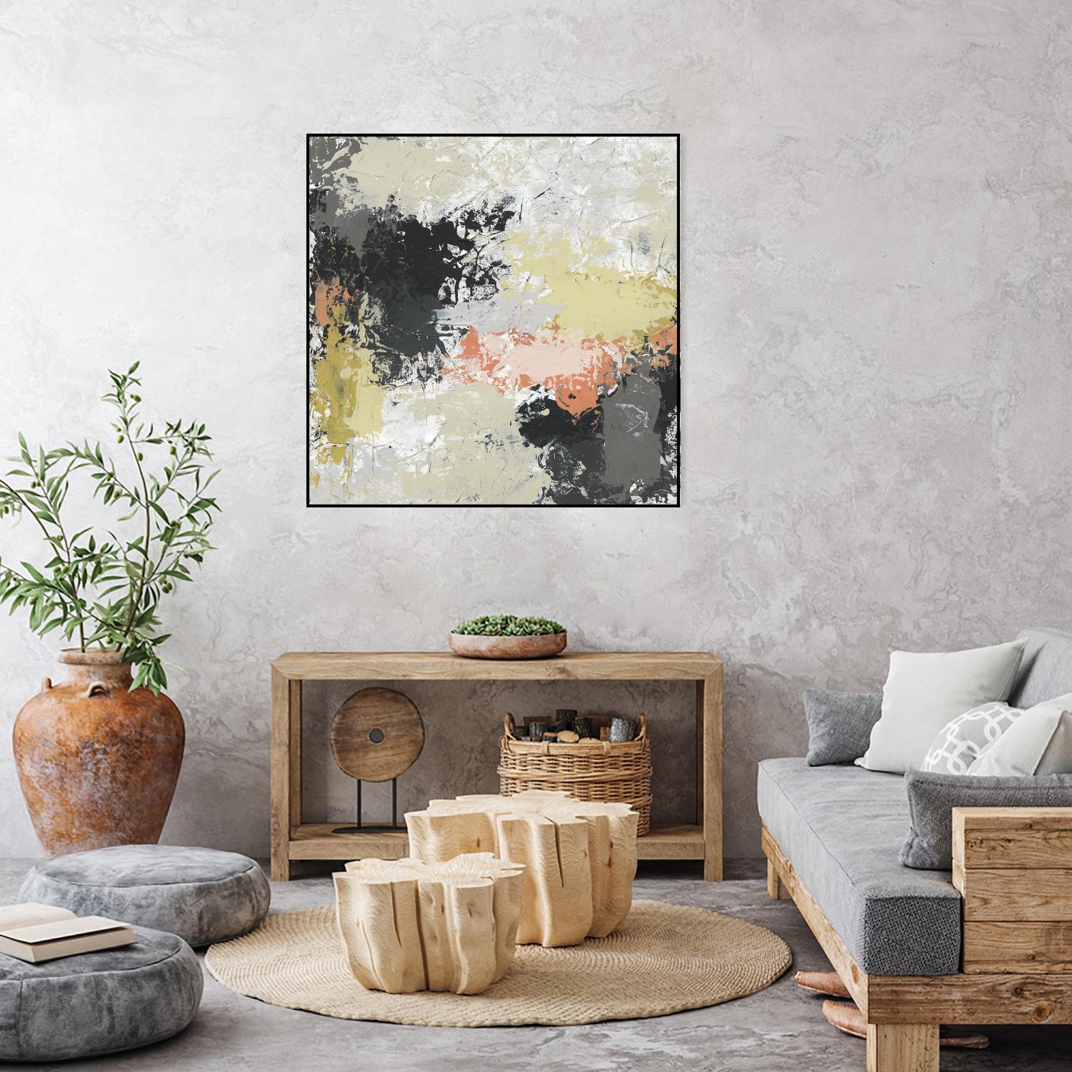 Gossamer Cloud II by June Erica Vess on GIANT ART - yellow abstract