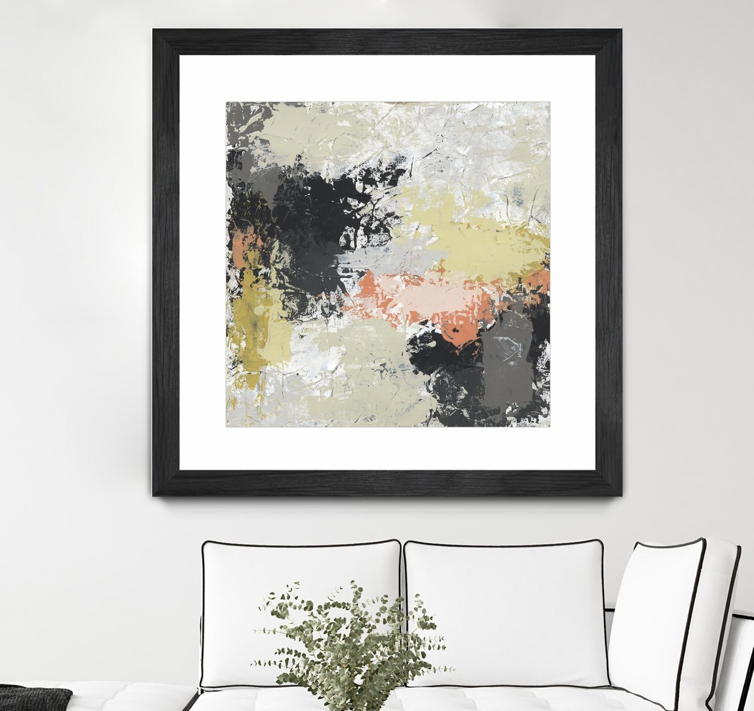 Gossamer Cloud II by June Erica Vess on GIANT ART - yellow abstract