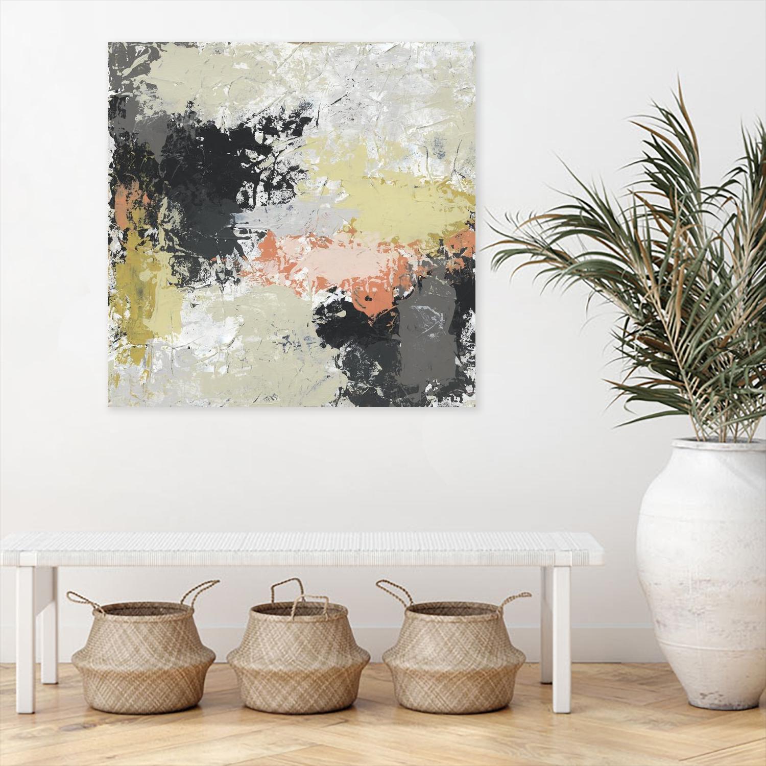 Gossamer Cloud II by June Erica Vess on GIANT ART - yellow abstract