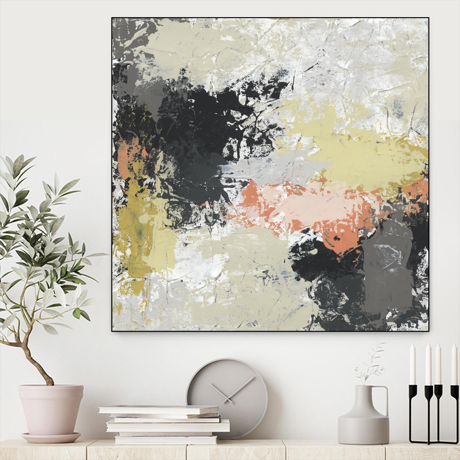 Gossamer Cloud II by June Erica Vess on GIANT ART - yellow abstract