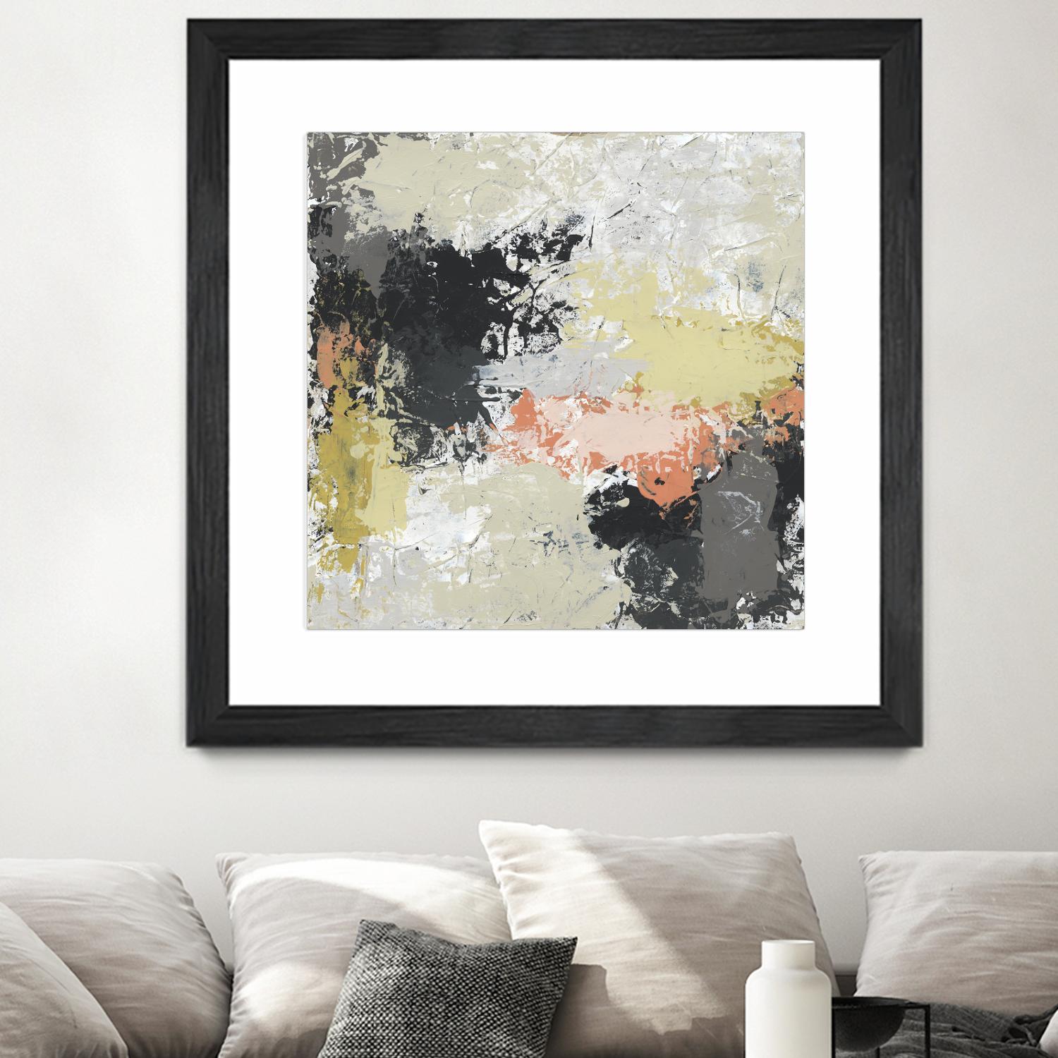 Gossamer Cloud II by June Erica Vess on GIANT ART - yellow abstract