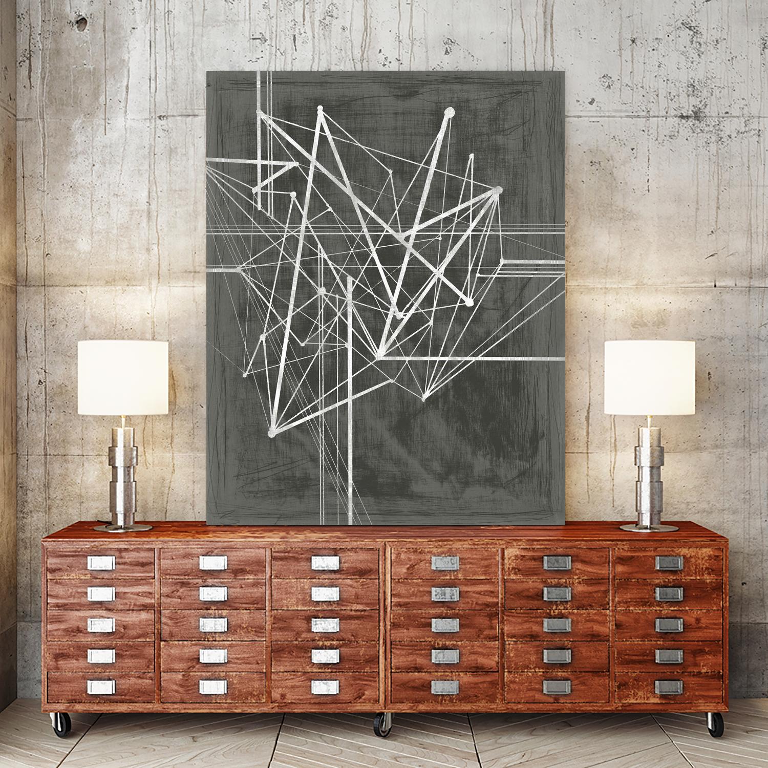 Vertices I by Ethan Harper on GIANT ART - white abstract