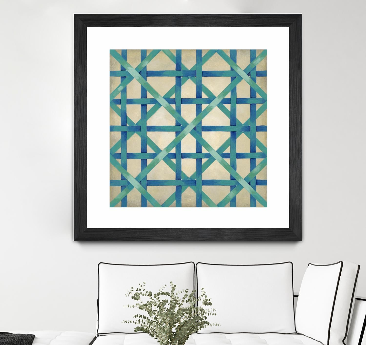 Woven Symmetry I by Chariklia Zarris on GIANT ART - blue patterns